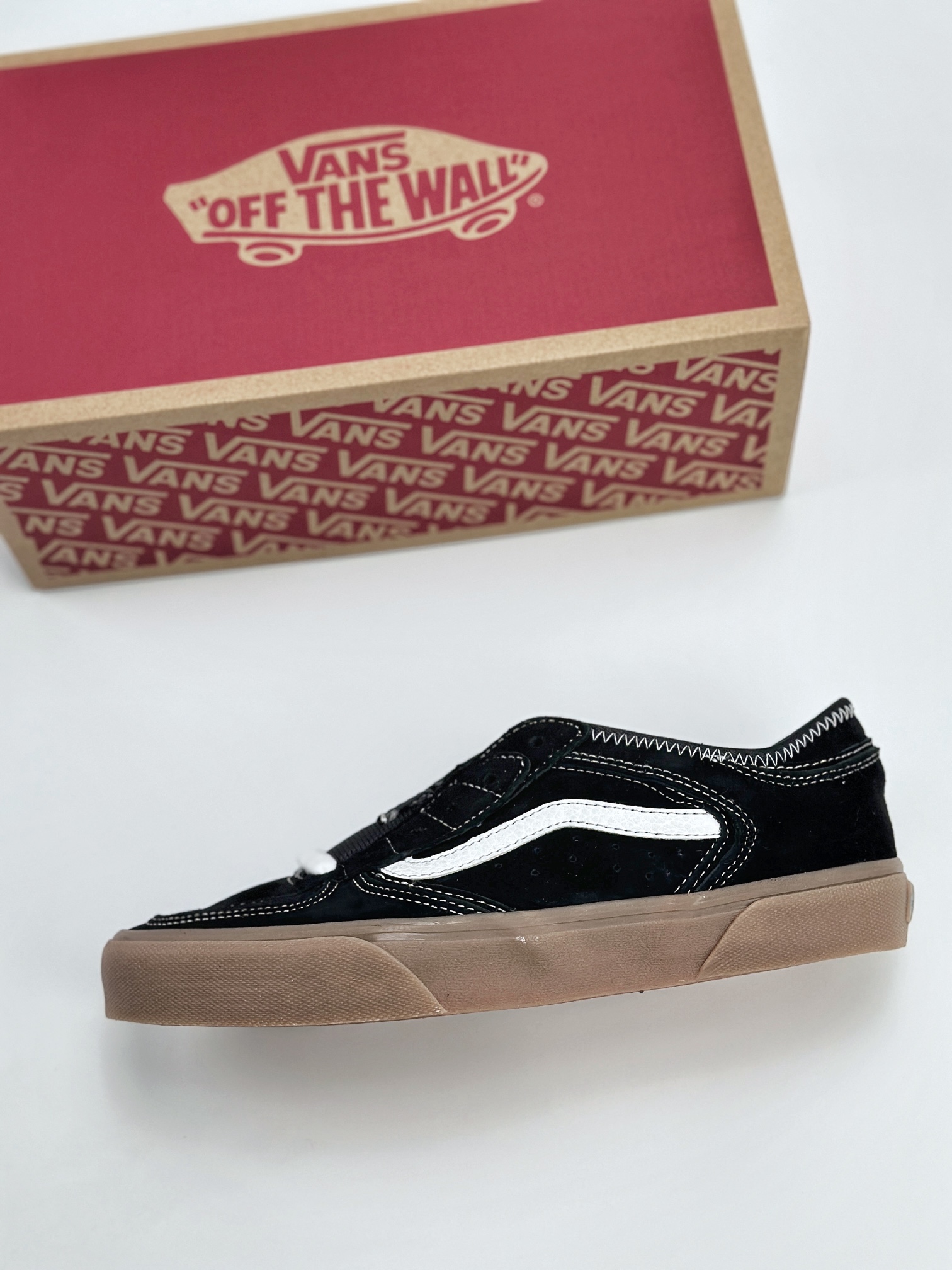 Vans范斯官方 Rowley Classics 经典黑色生胶底复古潮流板鞋