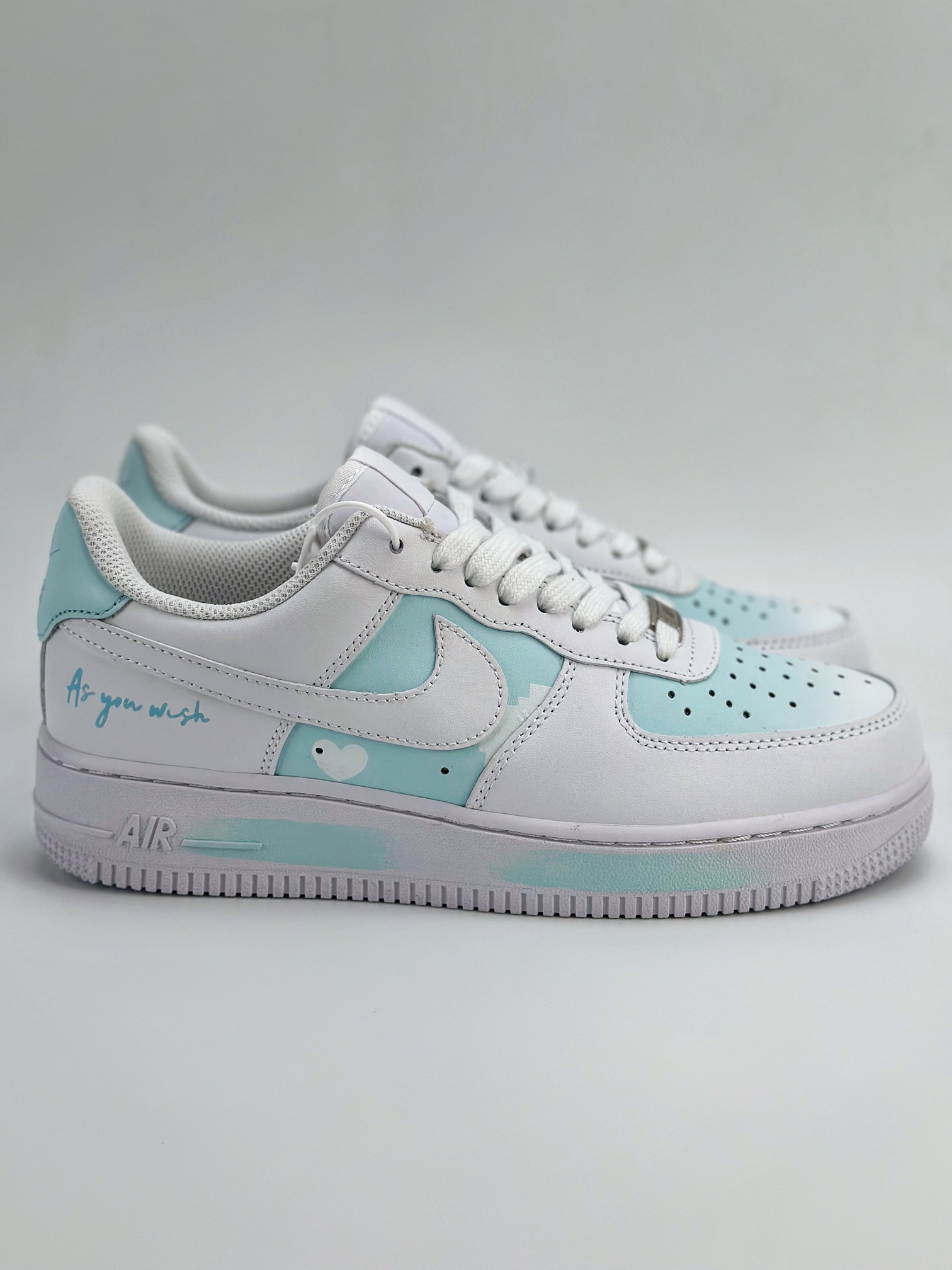 Nike Air Force 1 Low 07 万花弄 心心相印-蔚蓝 白浅蓝