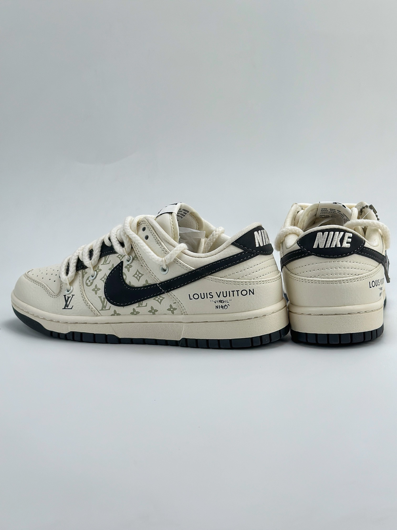 Nike SB Dunk Low x Louis Vuitton 白黑绑带 SJ2068-260