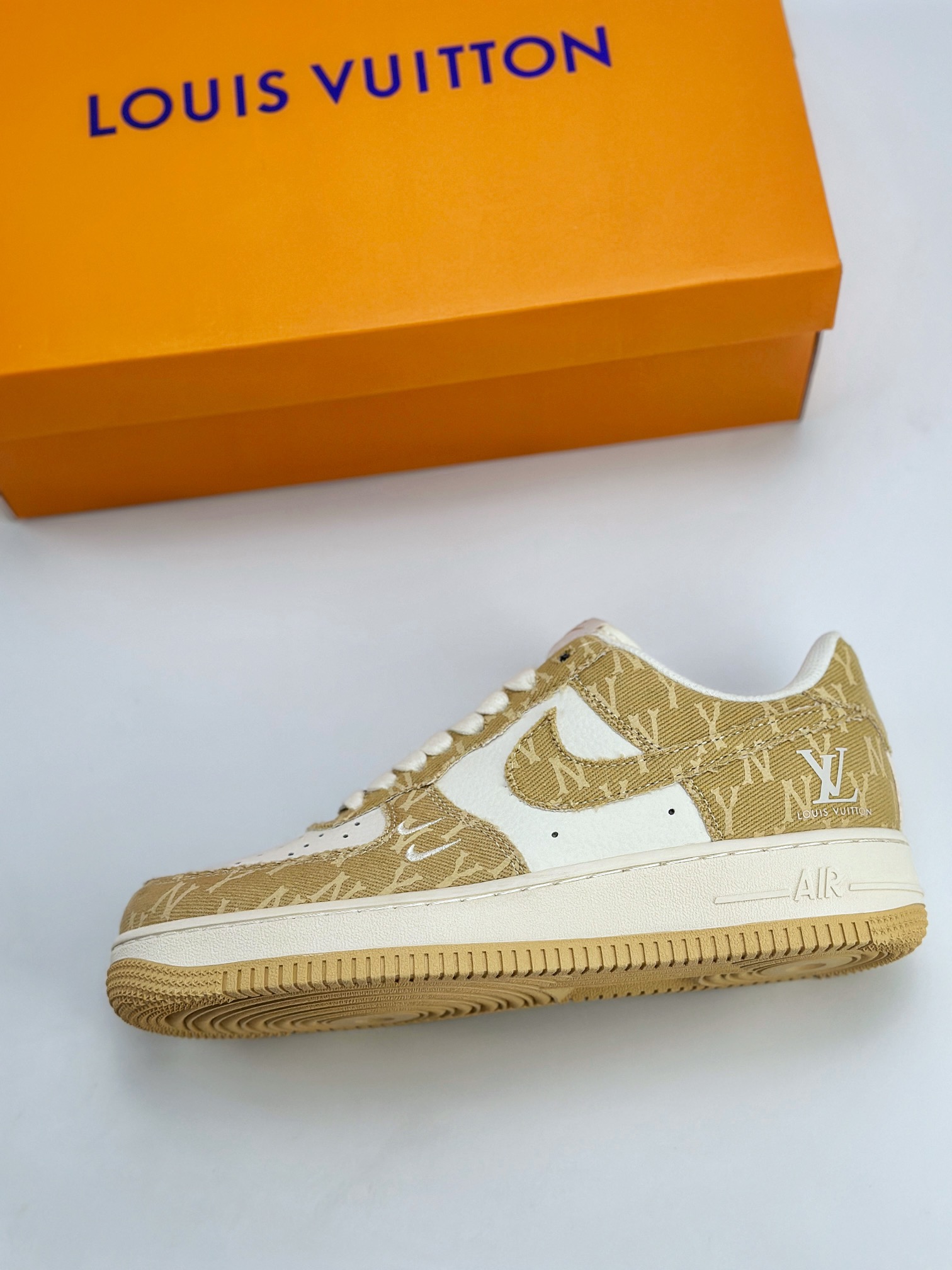 Nike Air Force 1 Low 07 x MLB x Louis Vuitton 白黄牛仔布 HD1968-027