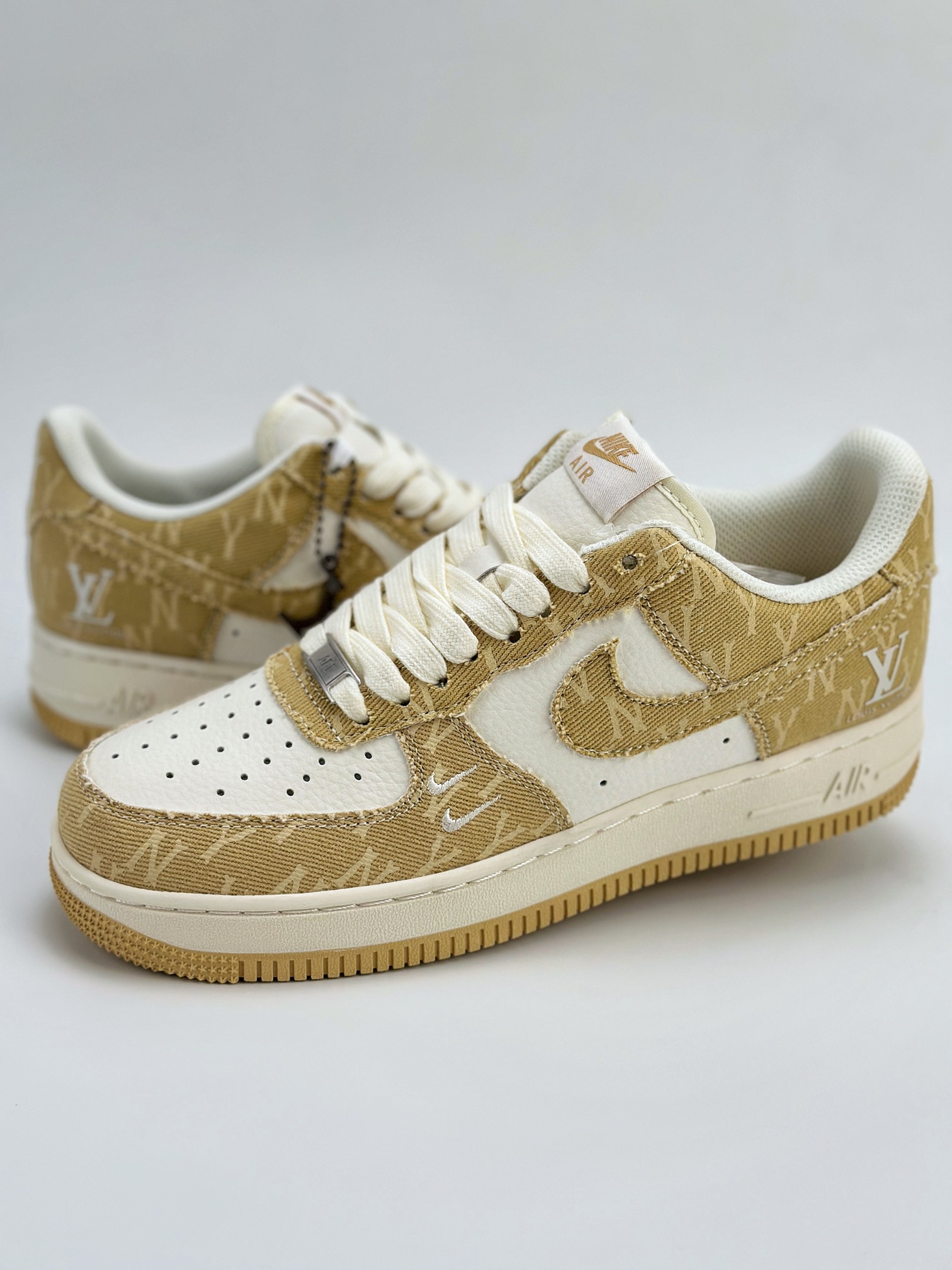 Nike Air Force 1 Low 07 x MLB x Louis Vuitton 白黄牛仔布 HD1968-027