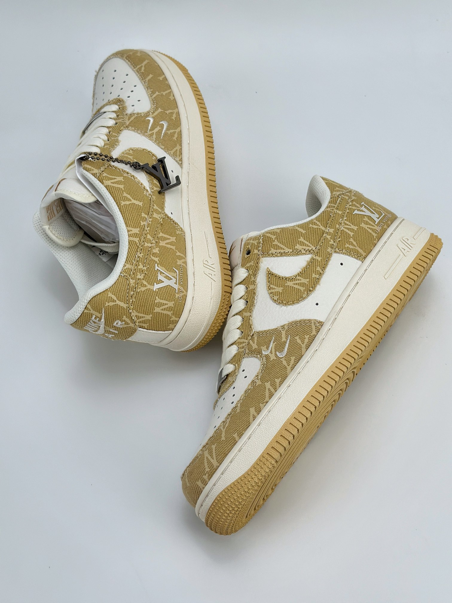 Nike Air Force 1 Low 07 x MLB x Louis Vuitton 白黄牛仔布 HD1968-027