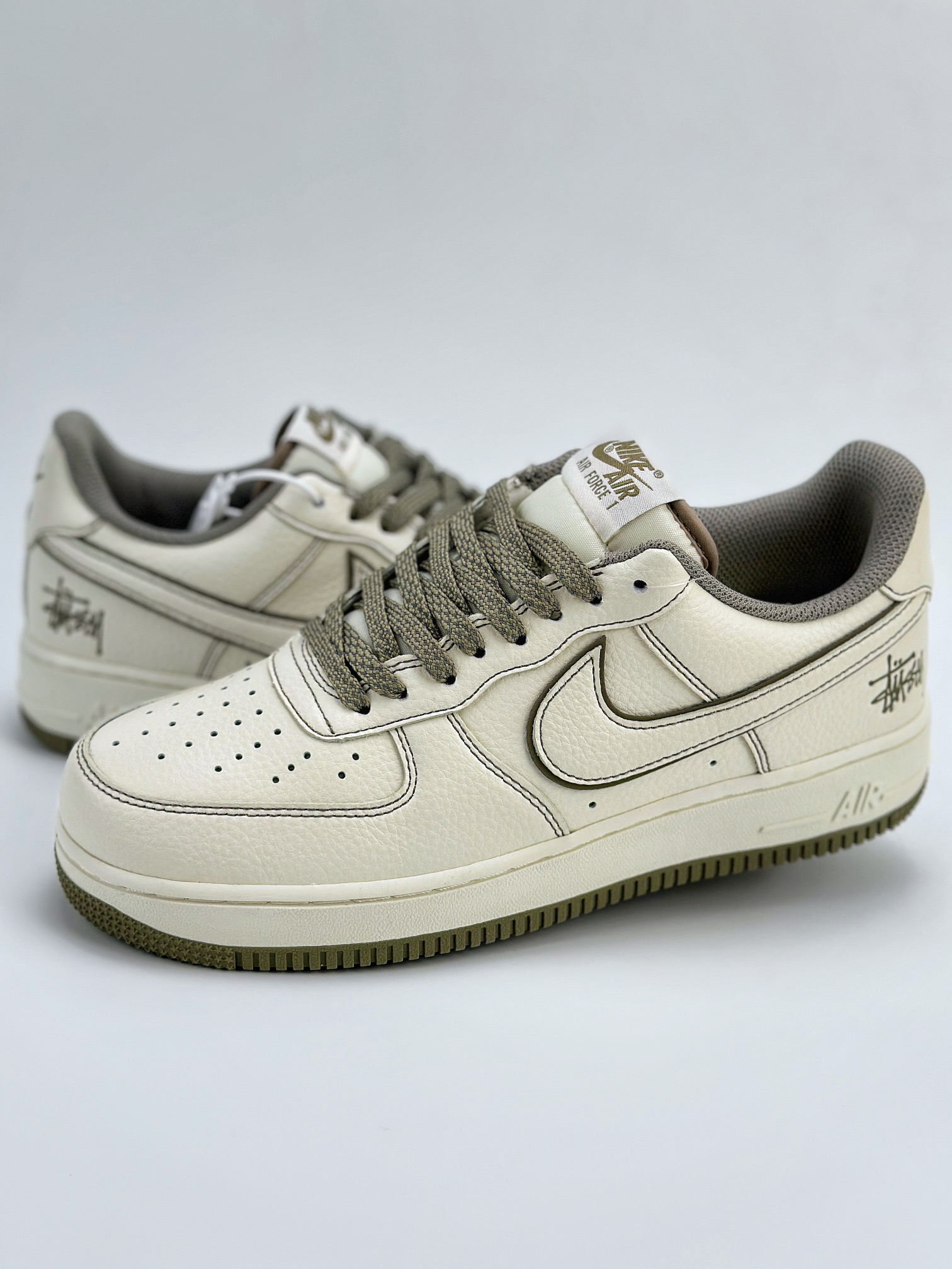 Nike Air Force 1 Low 07 x Stussy 斯图西米白绿 UN1635-777