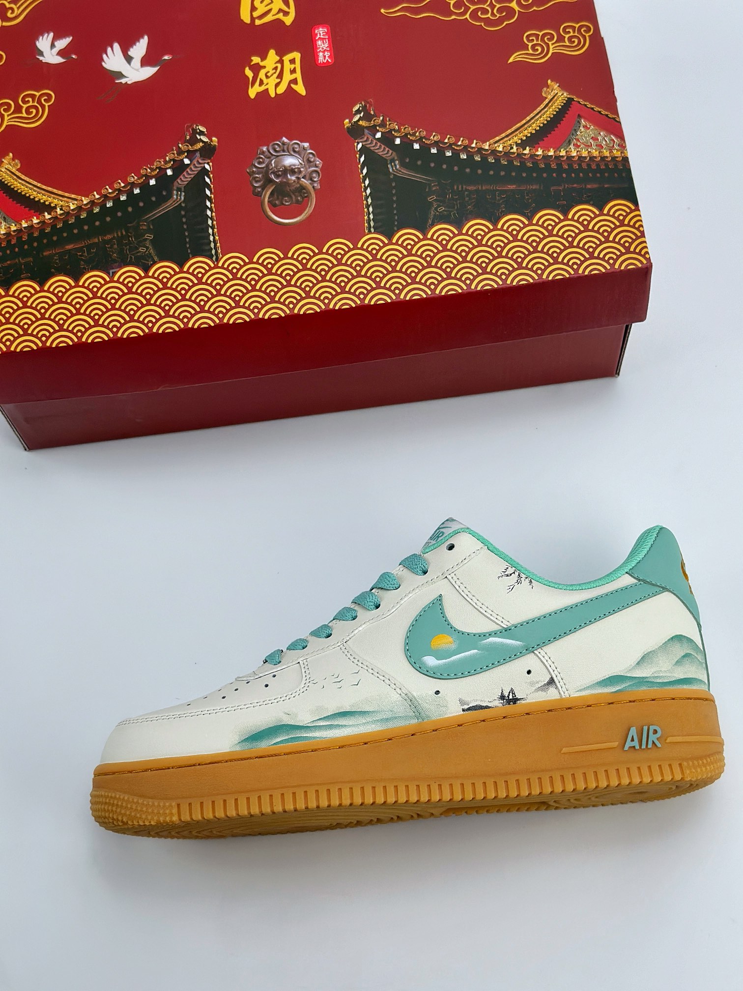 Nike Air Force 1 Low 07 国风水墨画 白青 XC2351-550