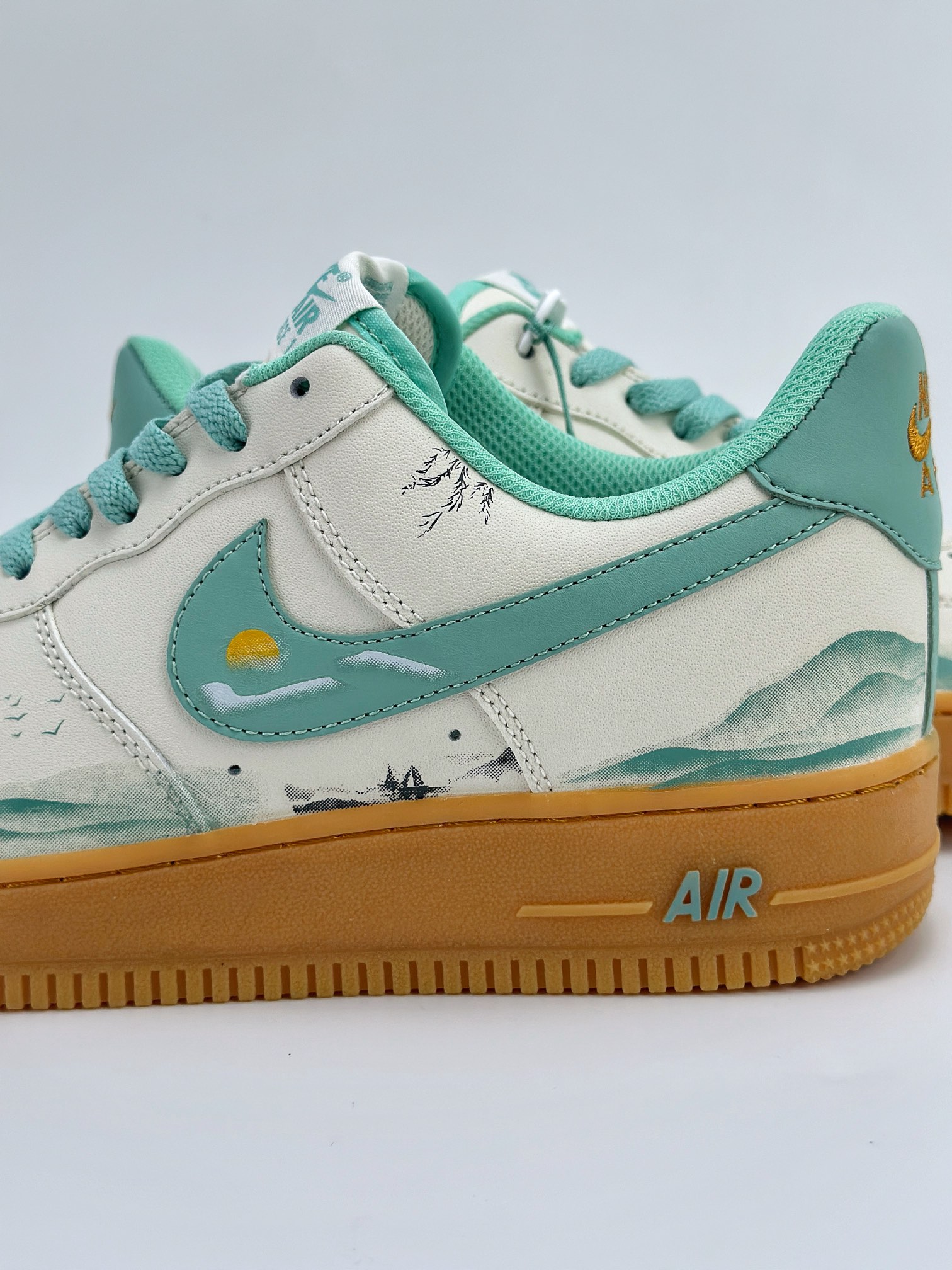 Nike Air Force 1 Low 07 国风水墨画 白青 XC2351-550