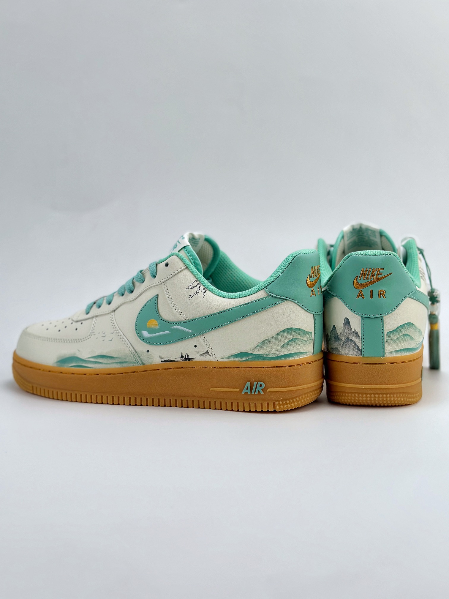 Nike Air Force 1 Low 07 国风水墨画 白青 XC2351-550