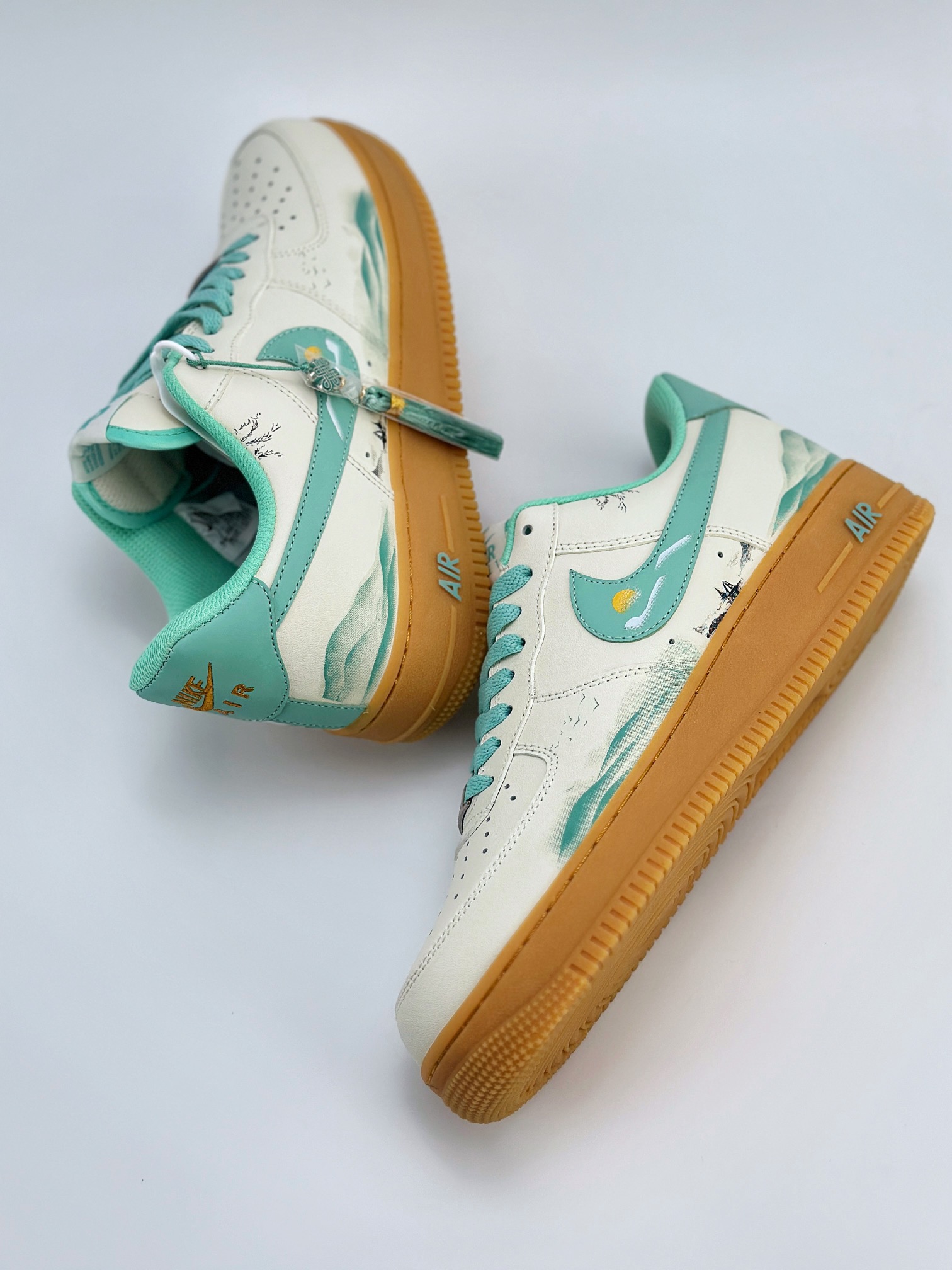 Nike Air Force 1 Low 07 国风水墨画 白青 XC2351-550