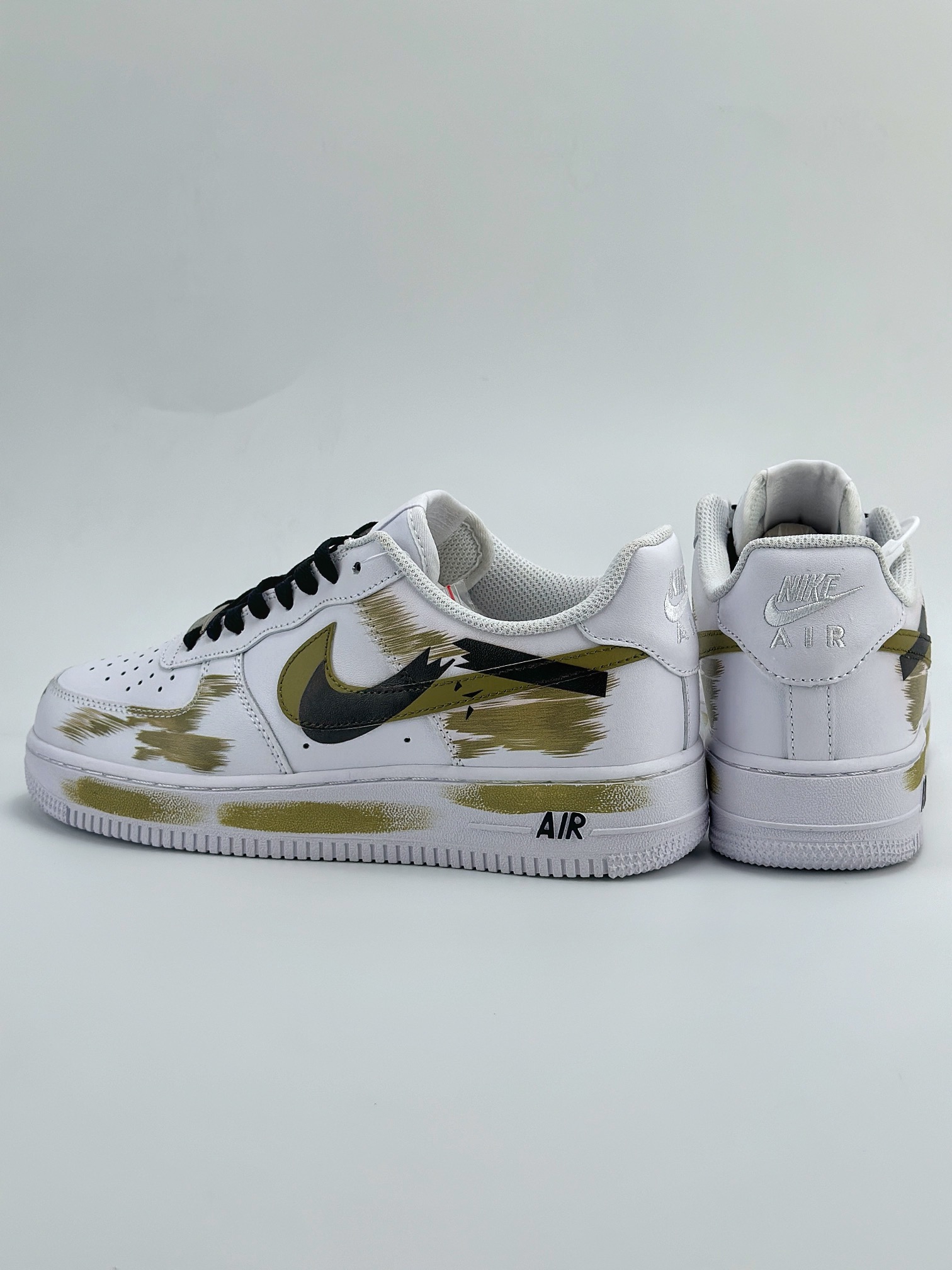 Nike Air Force 1 Low 07 断裂双钩涂鸦 黑绿