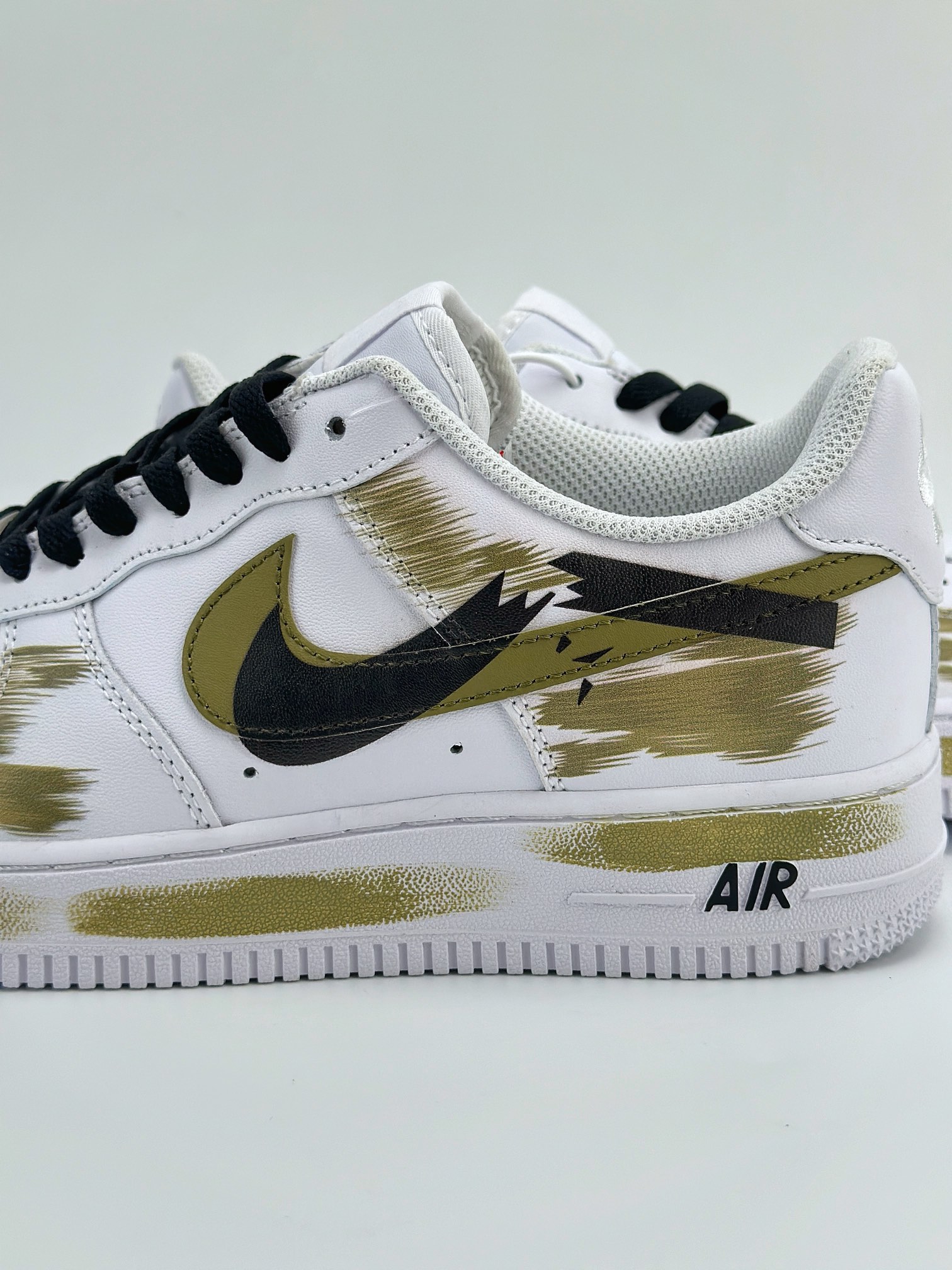 Nike Air Force 1 Low 07 断裂双钩涂鸦 黑绿