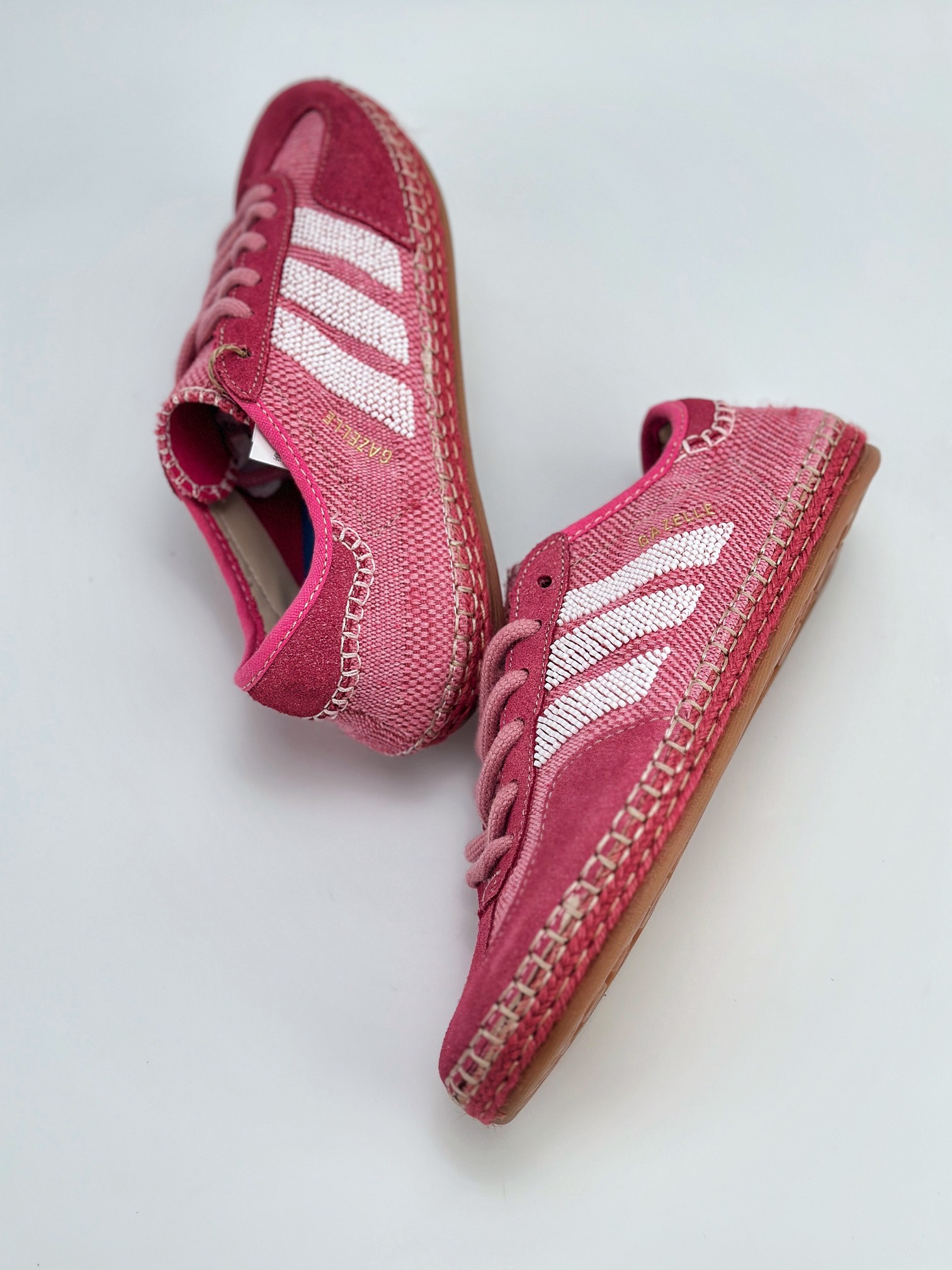 adidas Originals Gazelle x CLOT 粉色 三叶草休闲防滑耐磨低帮板鞋 IH3144