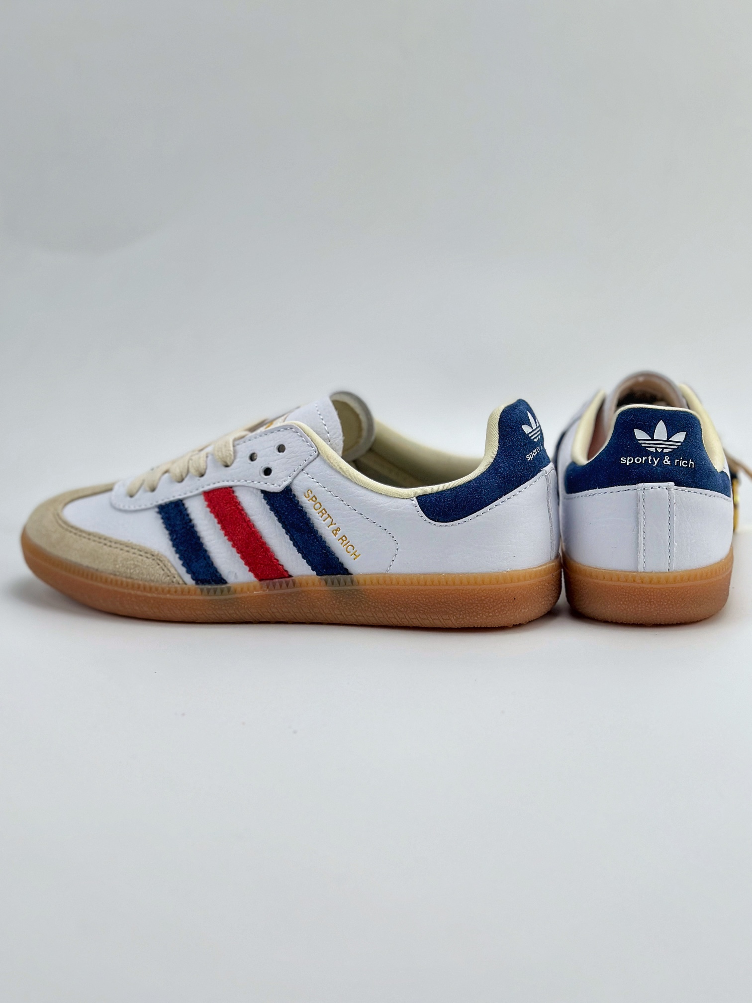 adidas originals Samba x SPORTY & RICH DROP 5 SUMMER GAMES PACK 白蓝红 IH8338