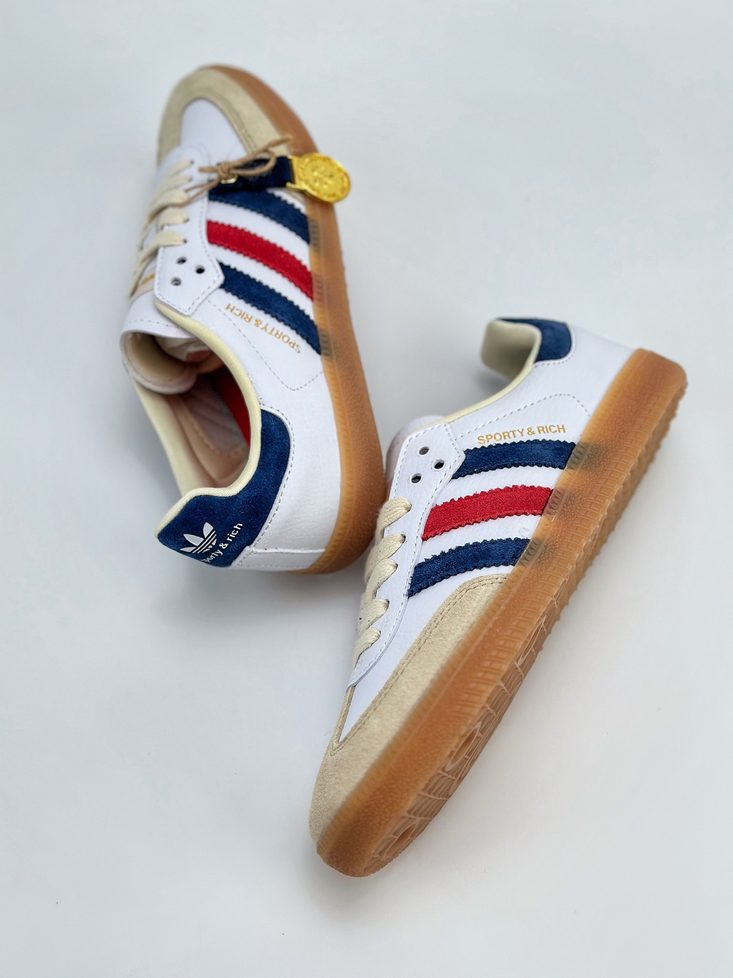 adidas originals Samba x SPORTY & RICH DROP 5 SUMMER GAMES PACK 白蓝红 IH8338