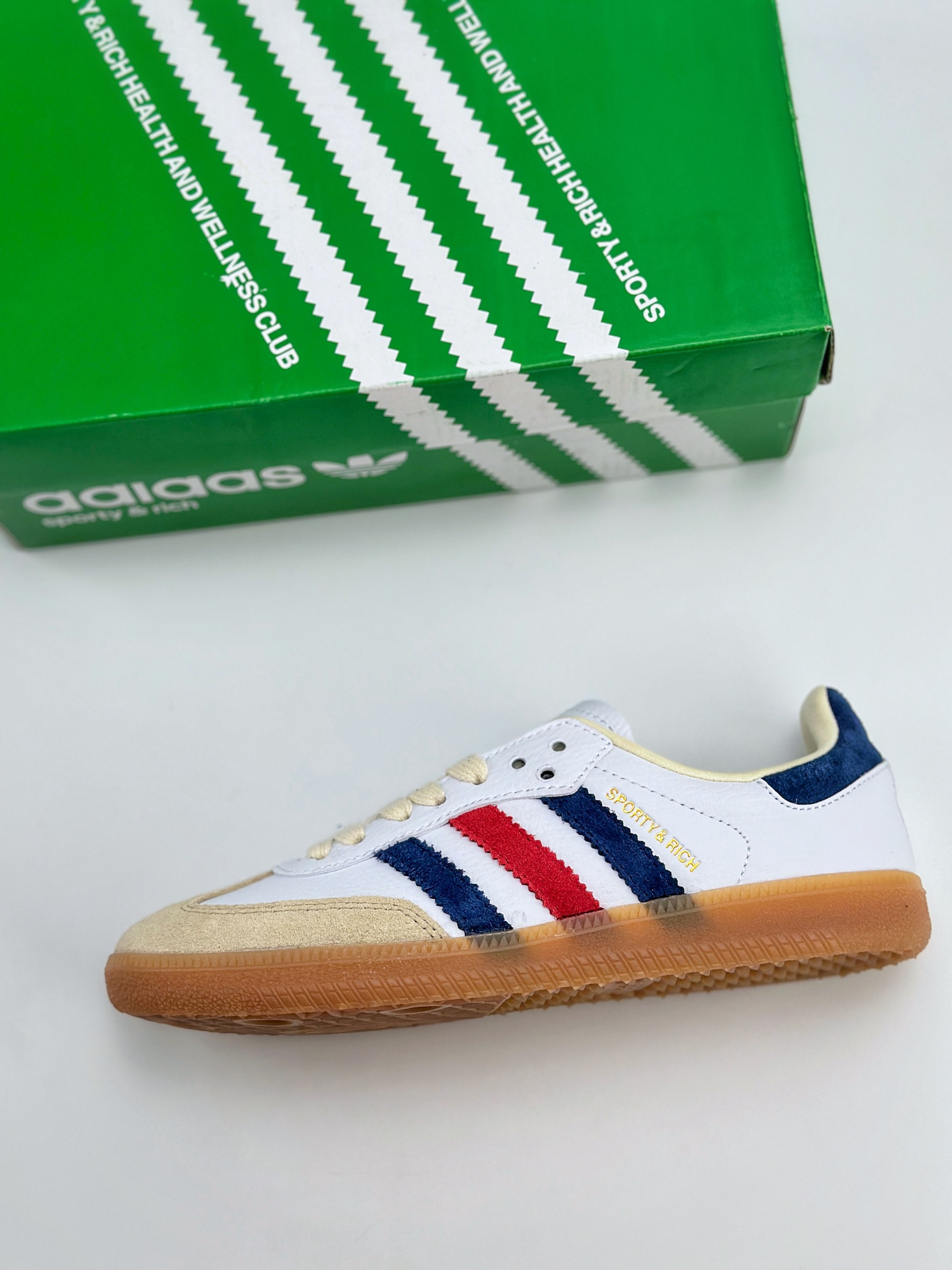 adidas originals Samba x SPORTY & RICH DROP 5 SUMMER GAMES PACK 白蓝红 IH8338