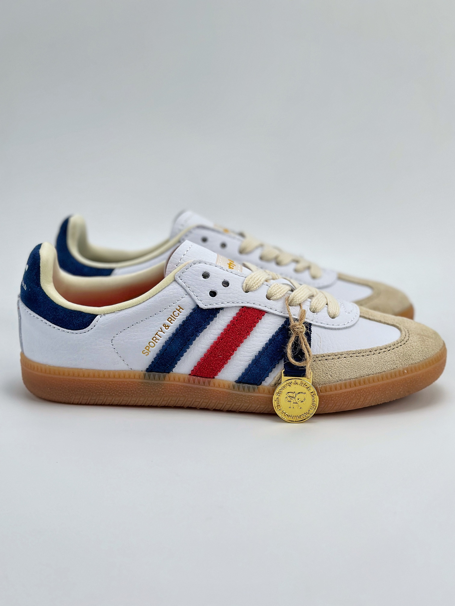 adidas originals Samba x SPORTY & RICH DROP 5 SUMMER GAMES PACK 白蓝红 IH8338