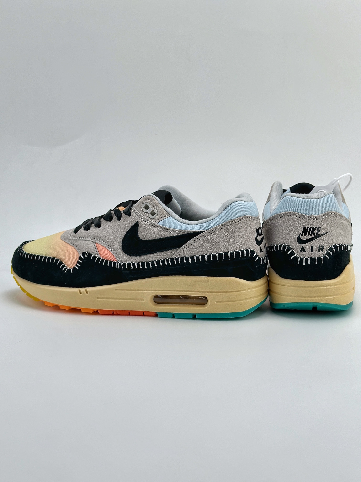 Nike Air Max 1 87 ”N7” 黑橘蓝 复古休闲跑步鞋 FZ3610-072