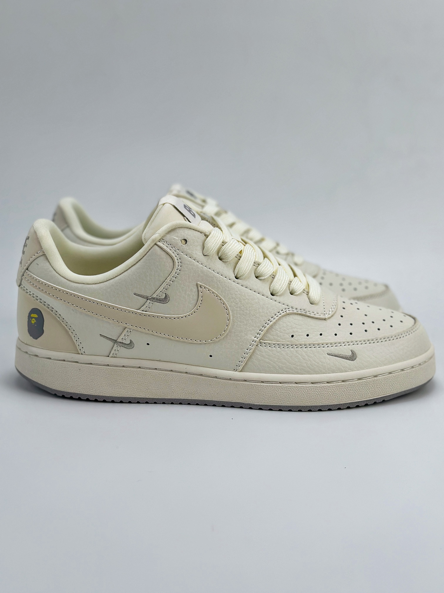 Nike Court Vision Low x BAPE 米白 休闲运动板鞋 FD5188-333