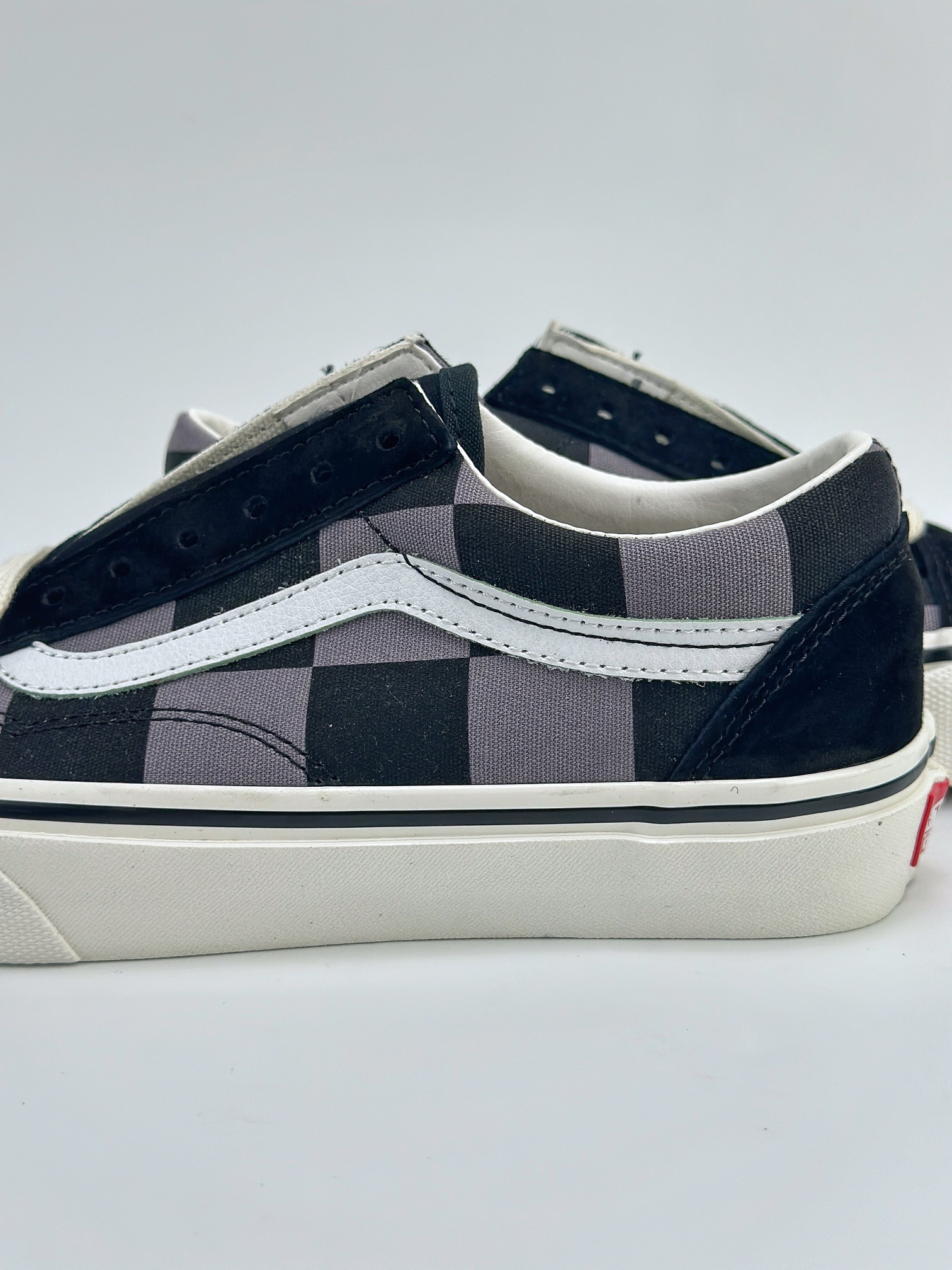 VANS OLD SKool DX安纳海姆亮油版大棋盘格 黑灰棋盘格帆布鞋男女同款