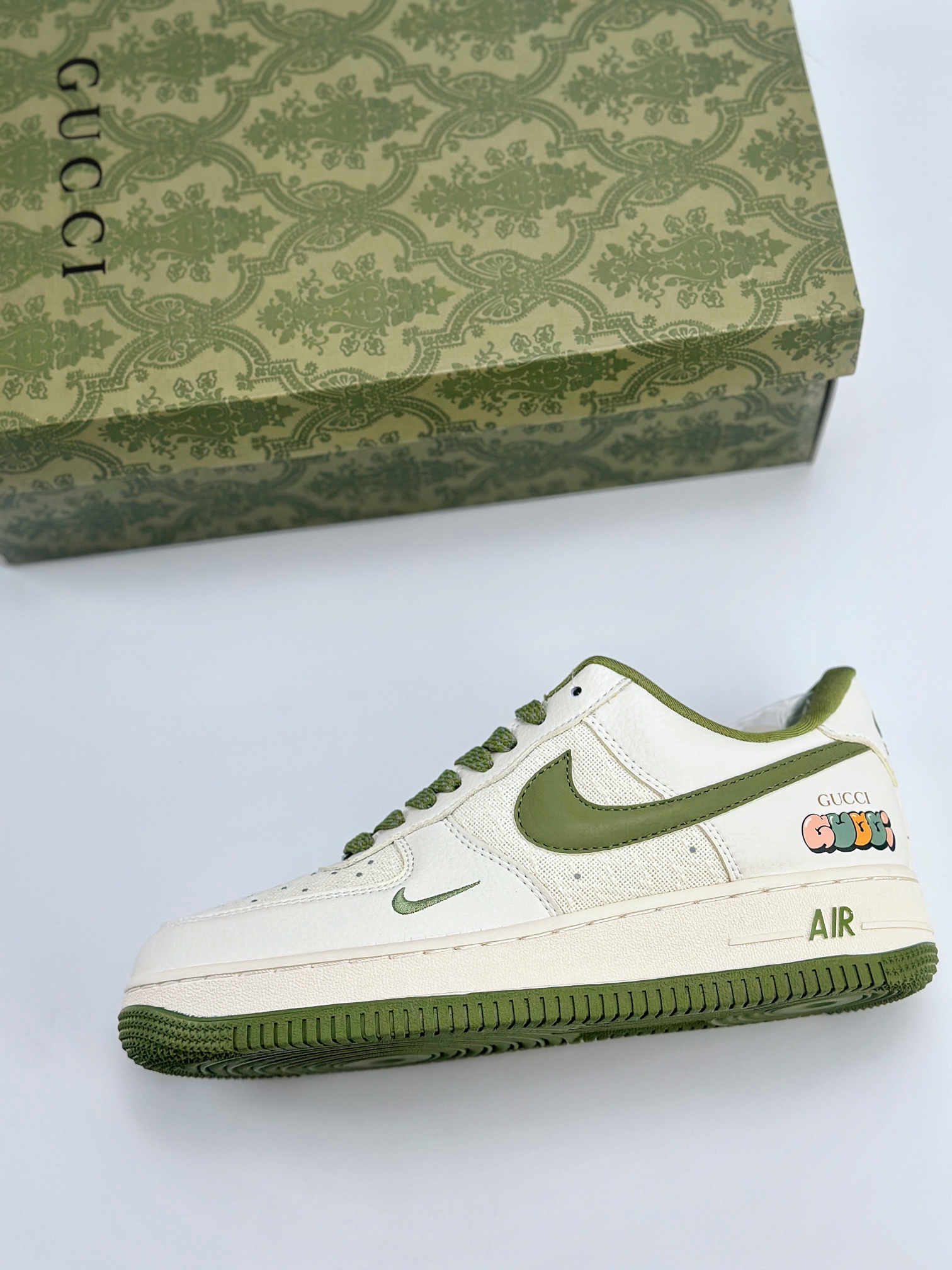 Nike Air Force 1 Low 07 x GUCCI 古驰白绿满天星 XZ3398-588