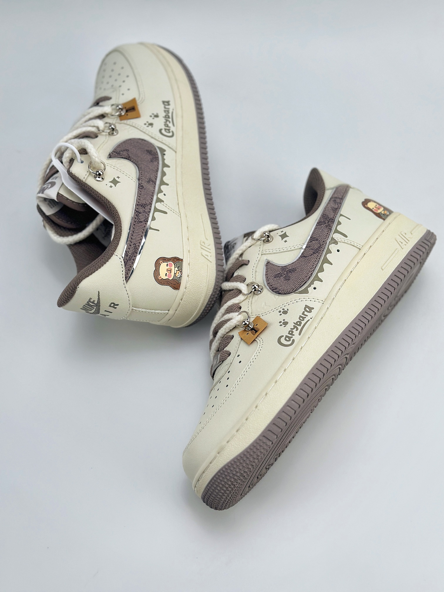 Nike Air Force 1 Low 07 x Louis Vuitton 白棕涂鸦绑带 LV0506-990