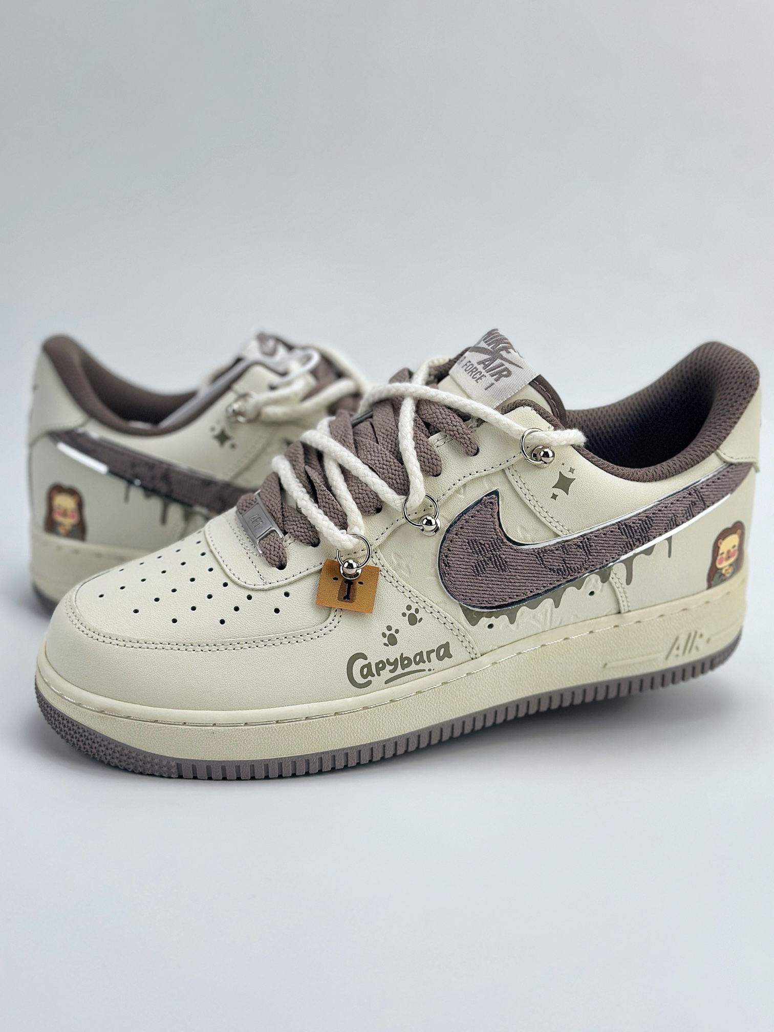 Nike Air Force 1 Low 07 x Louis Vuitton 白棕涂鸦绑带 LV0506-990