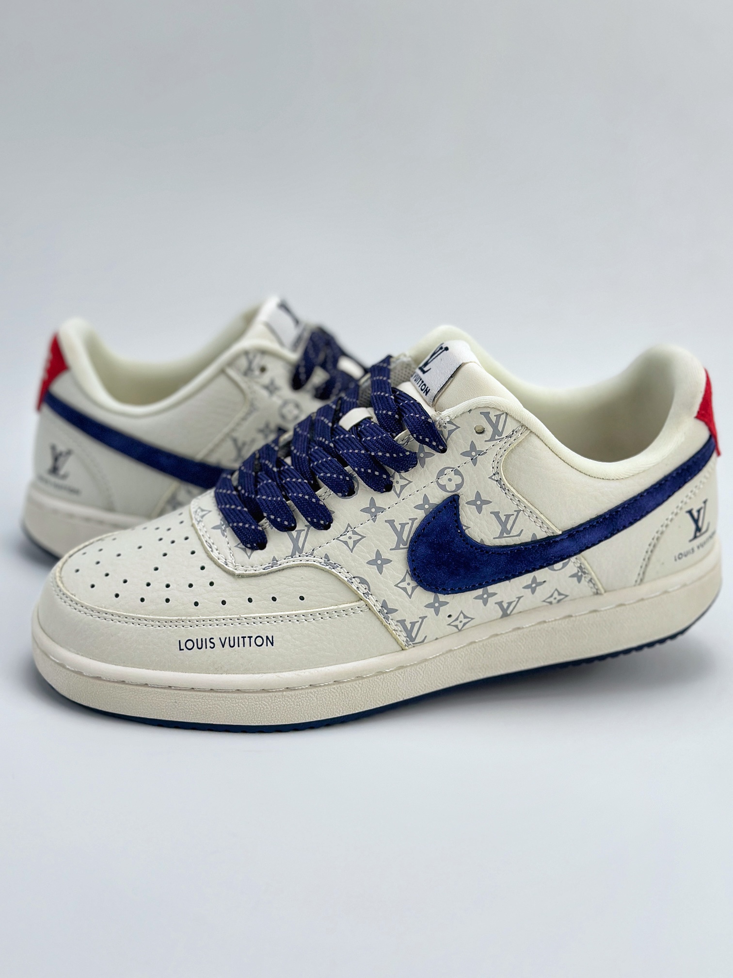 Nike Court Vision Low x Louis Vuitton 白蓝红 休闲运动板鞋 FD5188-222