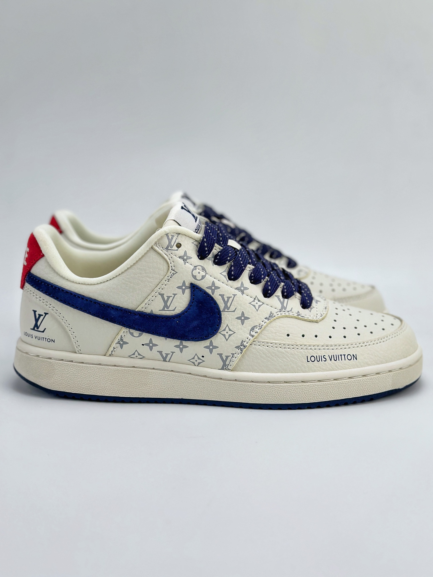 Nike Court Vision Low x Louis Vuitton 白蓝红 休闲运动板鞋 FD5188-222