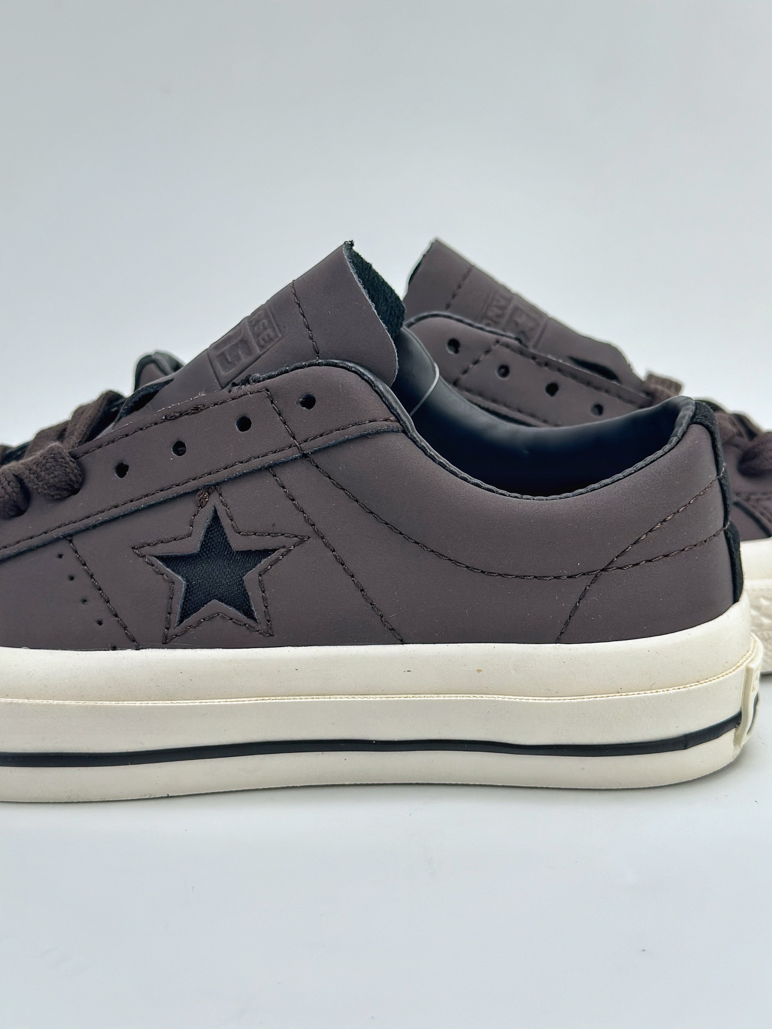 Converse One Star PRO 棕色咖色牛皮革低帮帆布鞋