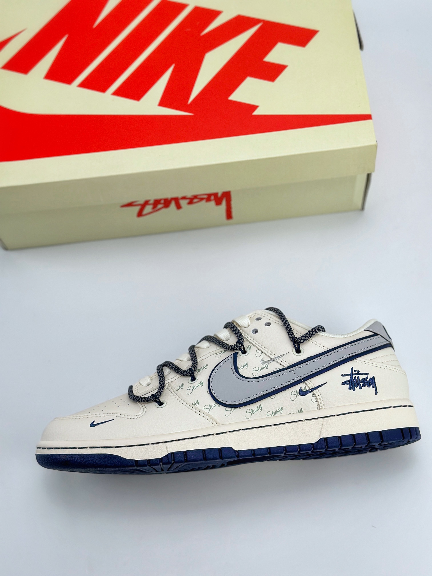 Nike SB Dunk Low x Stussy 白蓝3M钩满天星 SJ2068-277