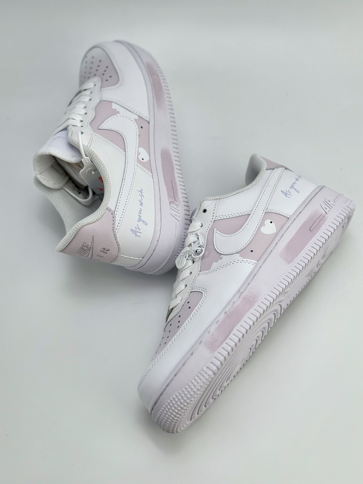 Nike Air Force 1 Low 07 爱心 白紫