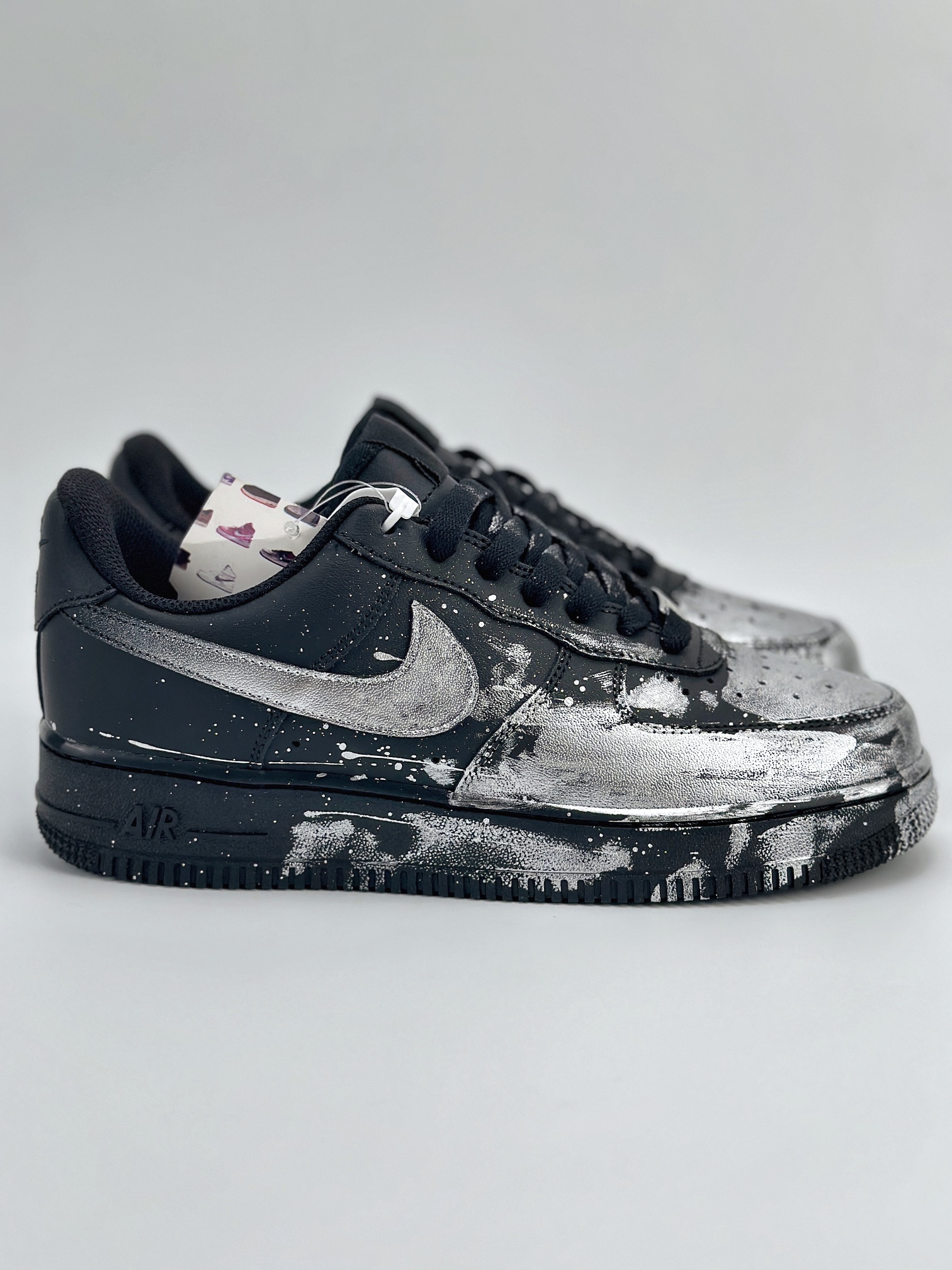 Nike Air Force 1 Low 07 案发现场 黑银泼墨 CW2288-012