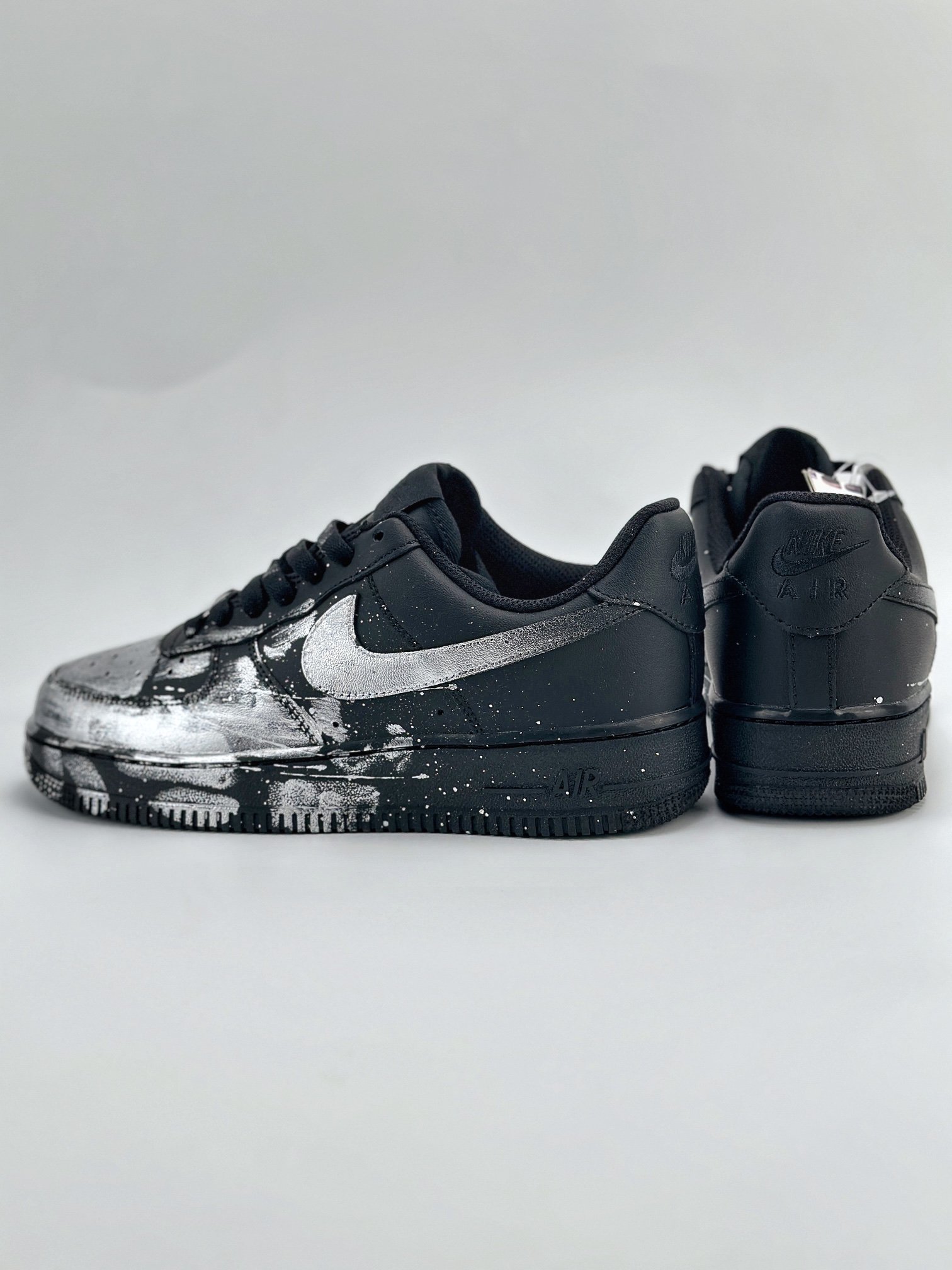 Nike Air Force 1 Low 07 案发现场 黑银泼墨 CW2288-012