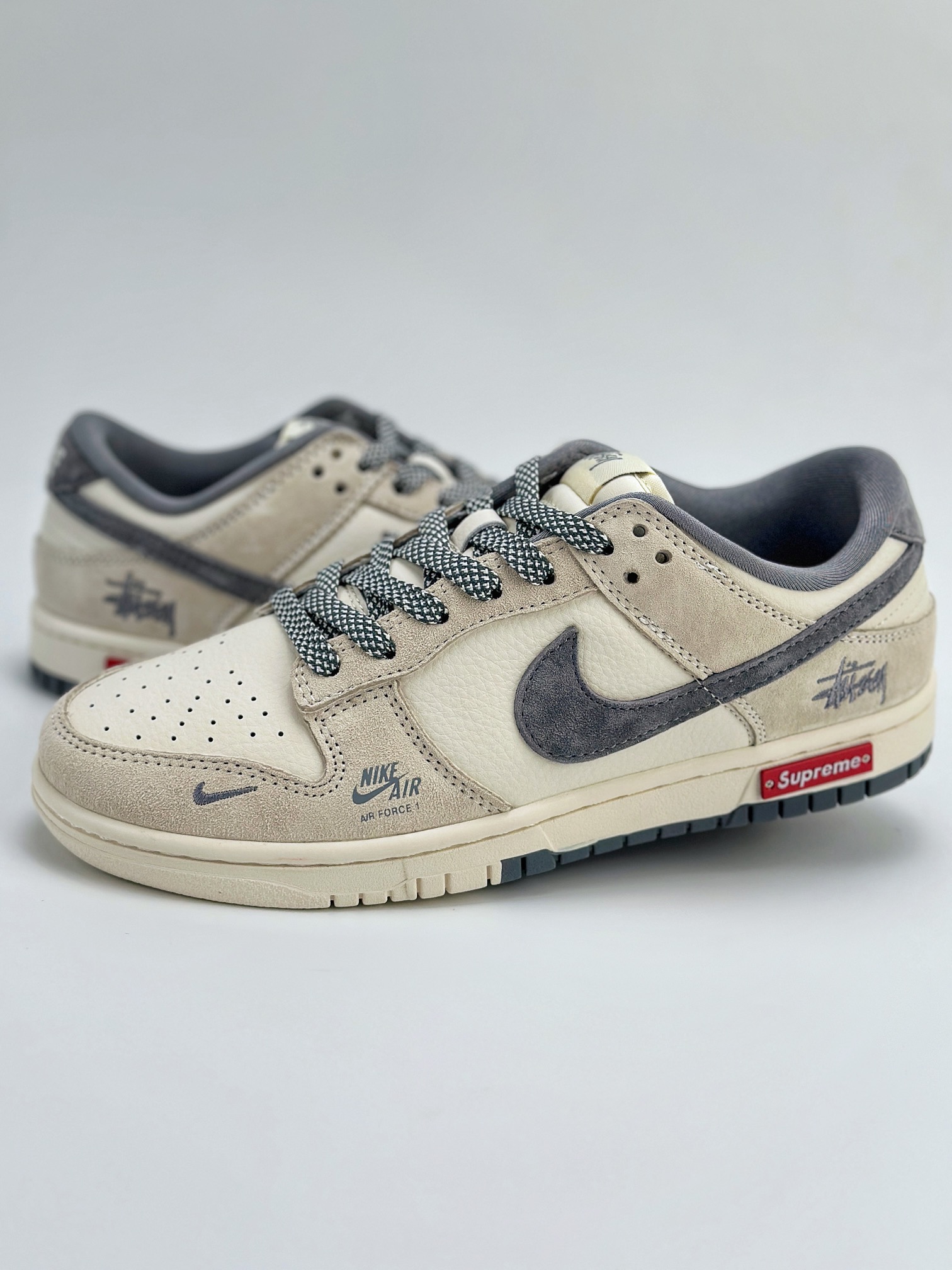 Nike SB Dunk Low x Stuy 白灰翻毛小钩满天星 SJ2068-272