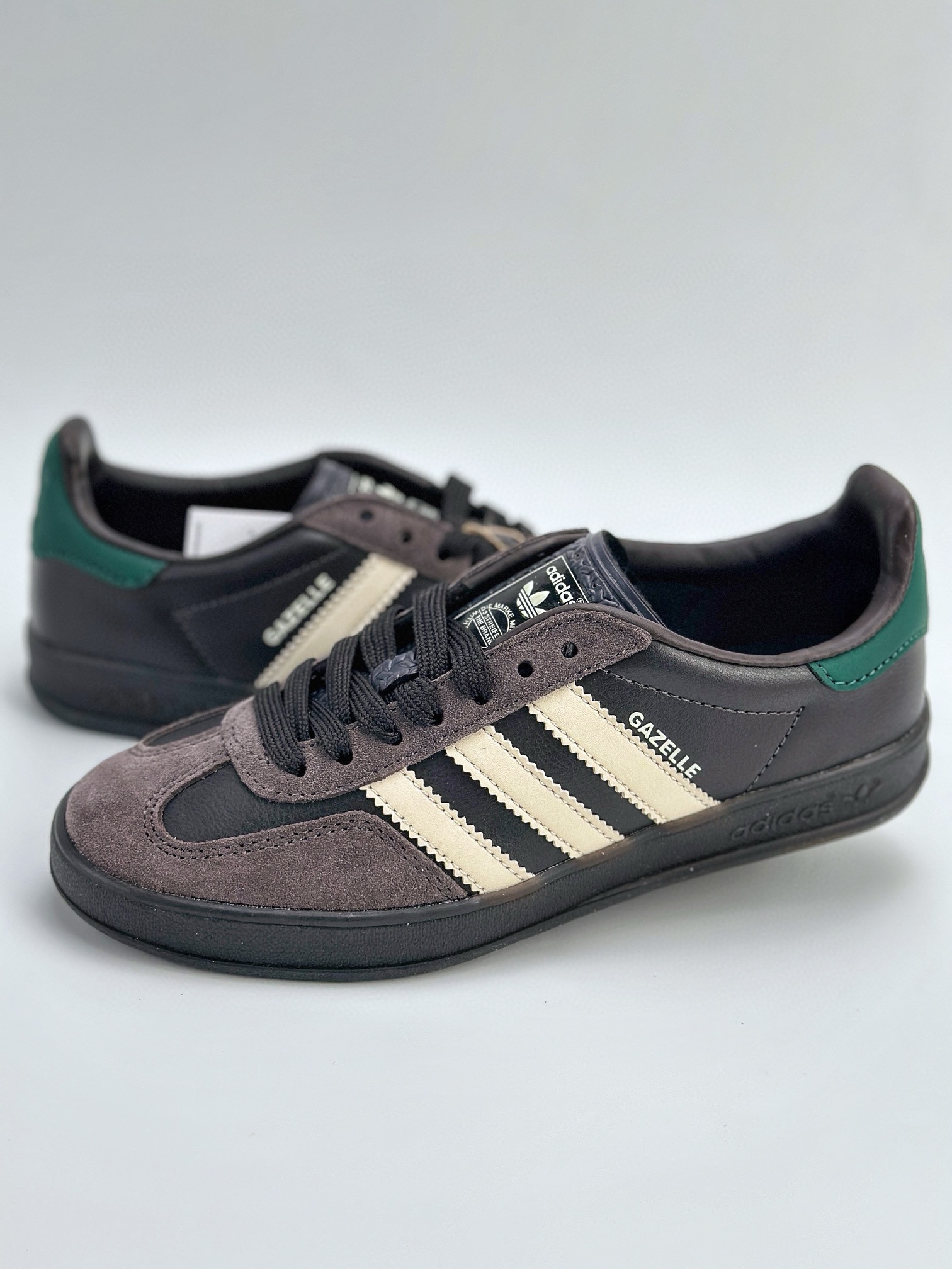 adidas Originals Gazelle INdoor 黑棕 三叶草休闲防滑耐磨低帮板鞋 IH0374