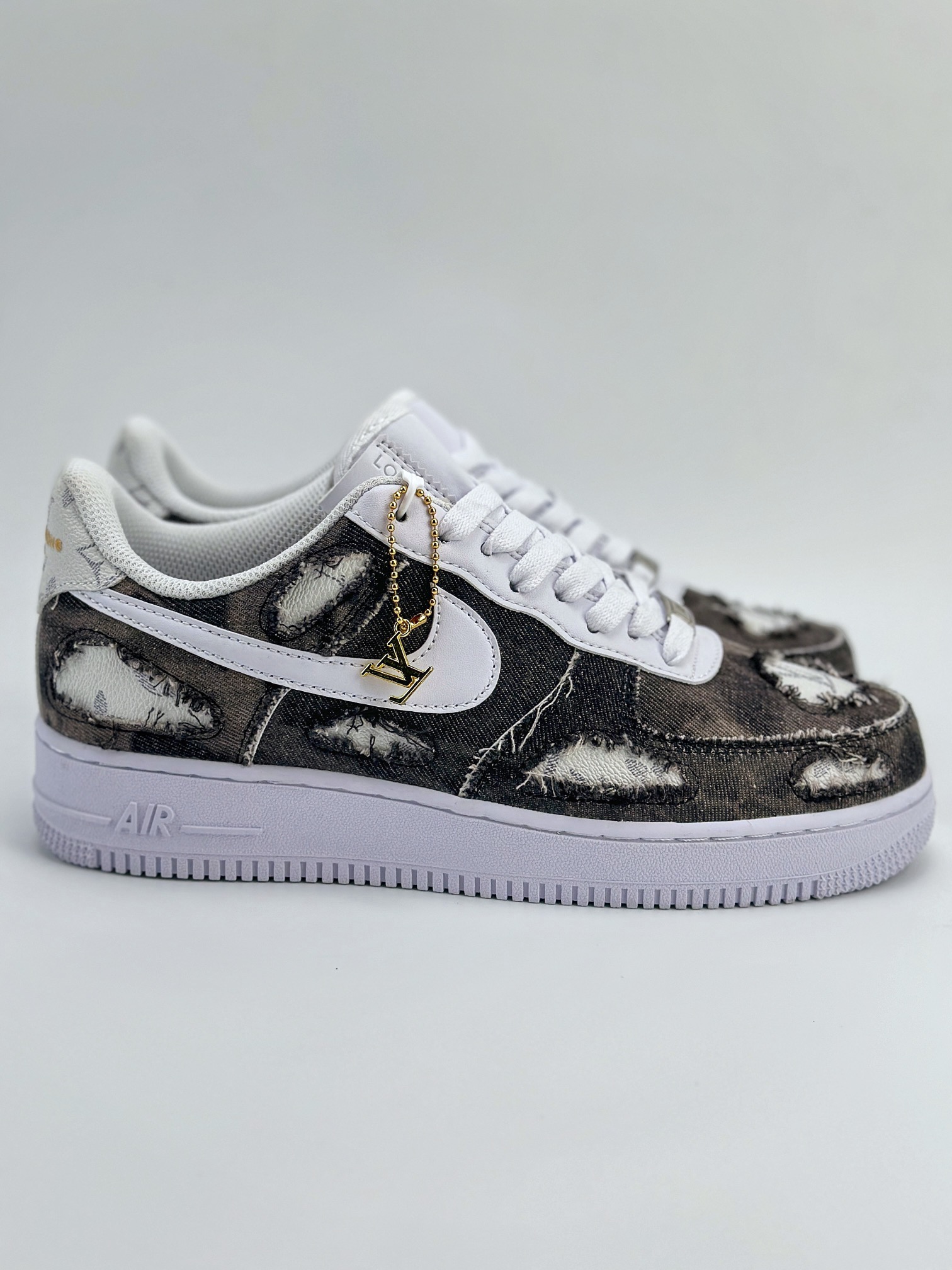 Nike Air Force 1 Low 07 白黑破布牛仔 CW2288-111