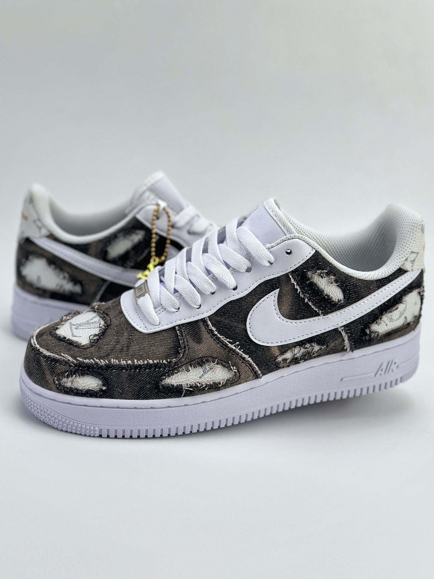 Nike Air Force 1 Low 07 白黑破布牛仔 CW2288-111