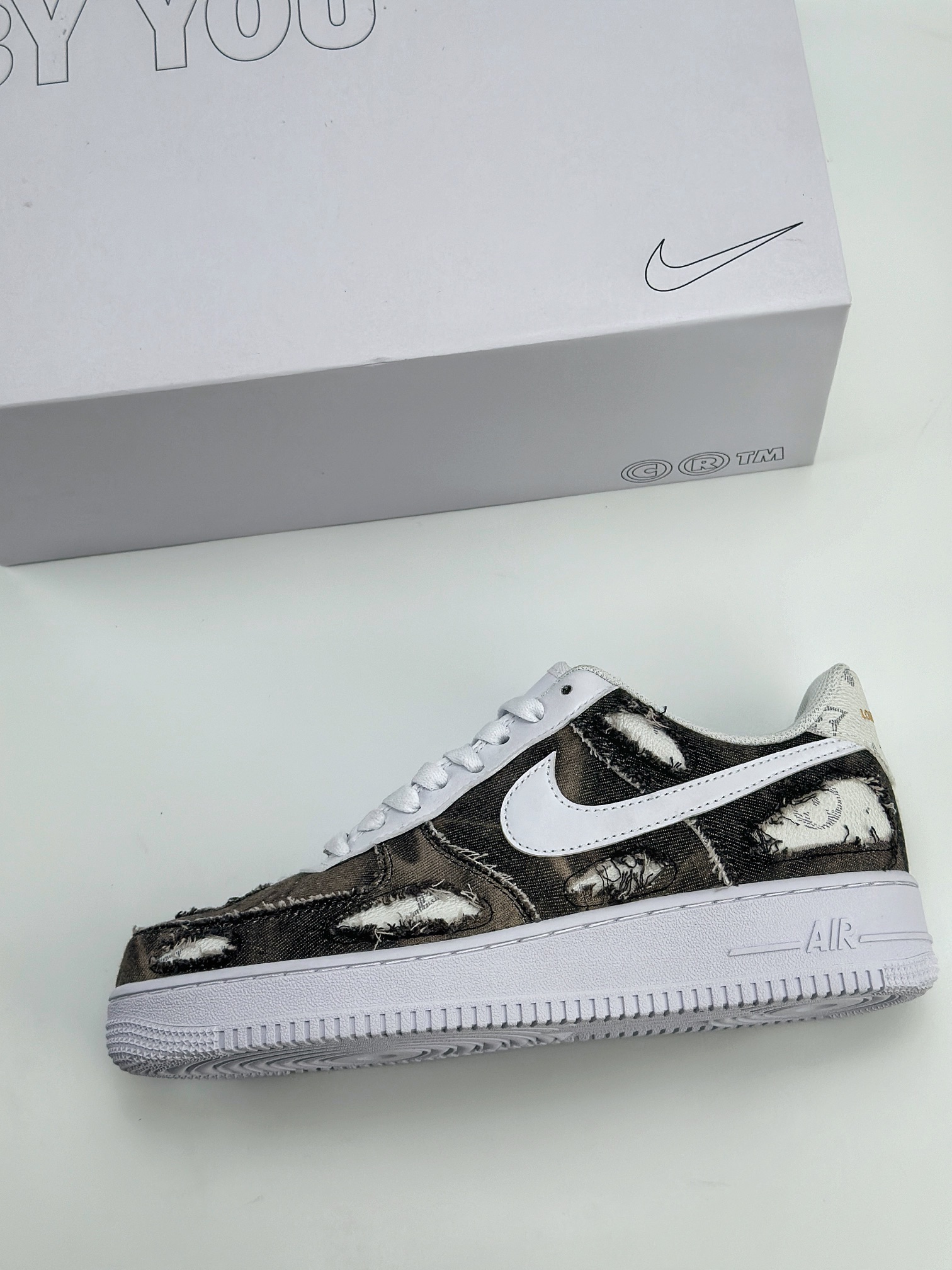 Nike Air Force 1 Low 07 白黑破布牛仔 CW2288-111