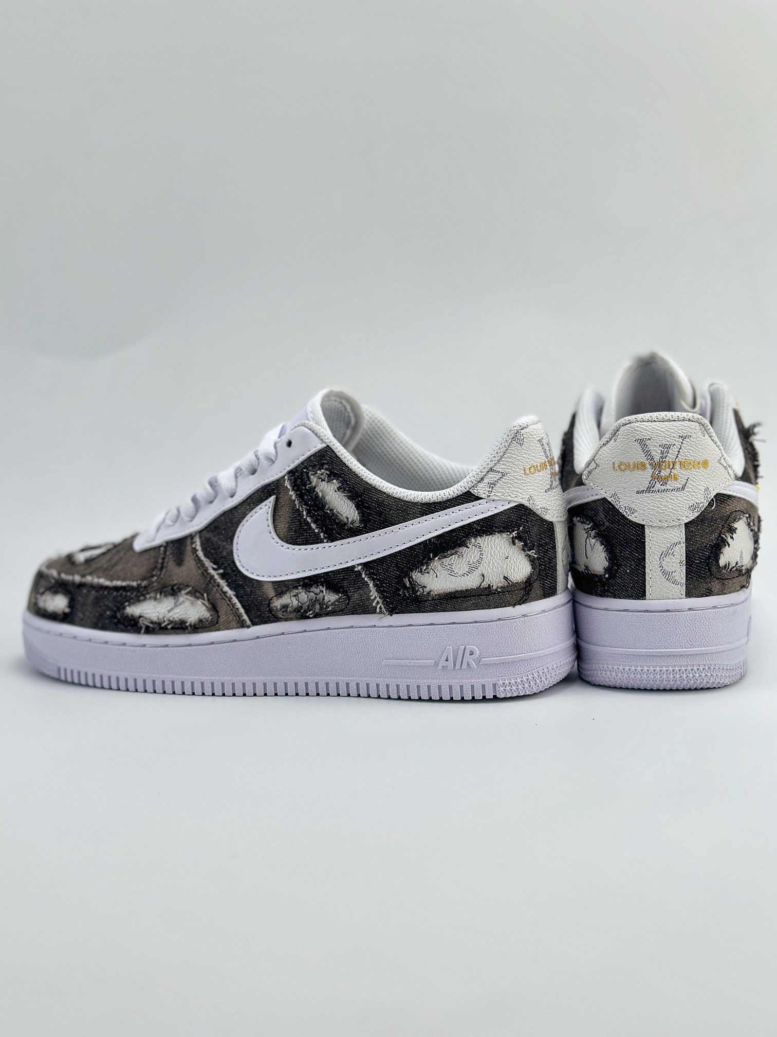 Nike Air Force 1 Low 07 白黑破布牛仔 CW2288-111