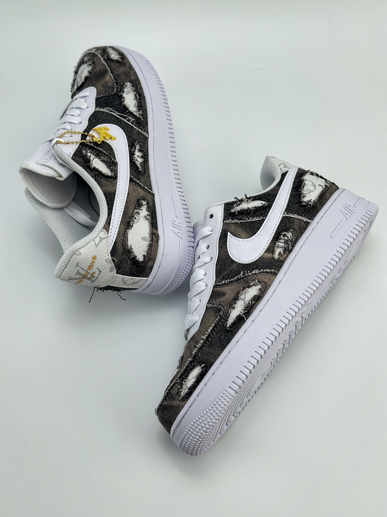 Nike Air Force 1 Low 07 白黑破布牛仔 CW2288-111