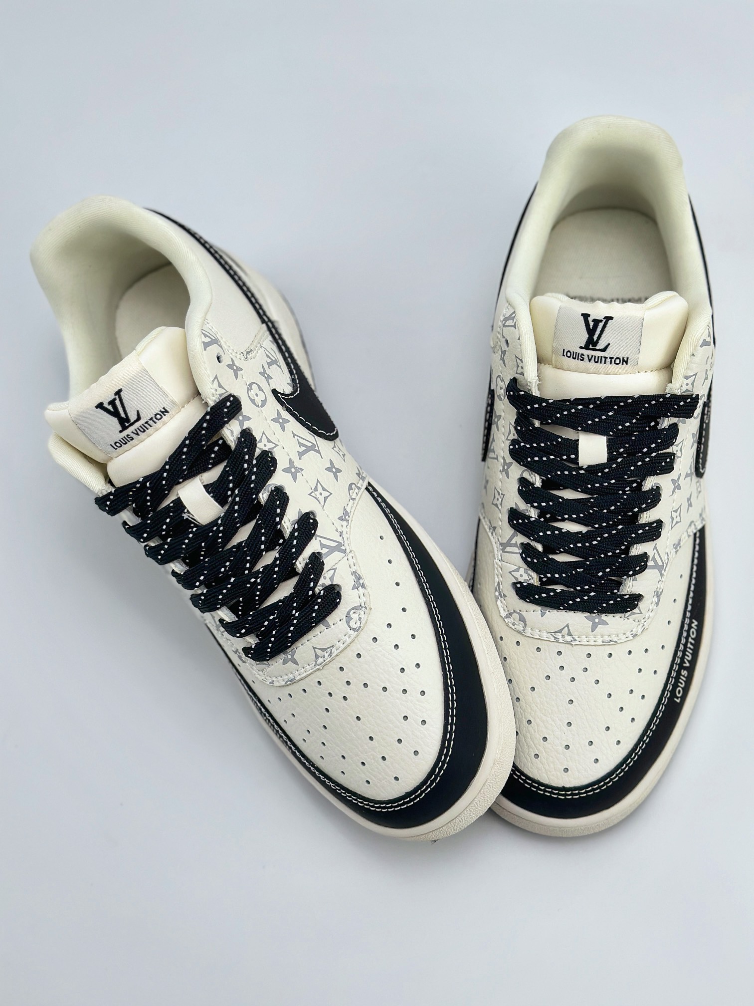 Nike Court Vision Low x Louis Vuitton 白黑 休闲运动板鞋 FD5188-666