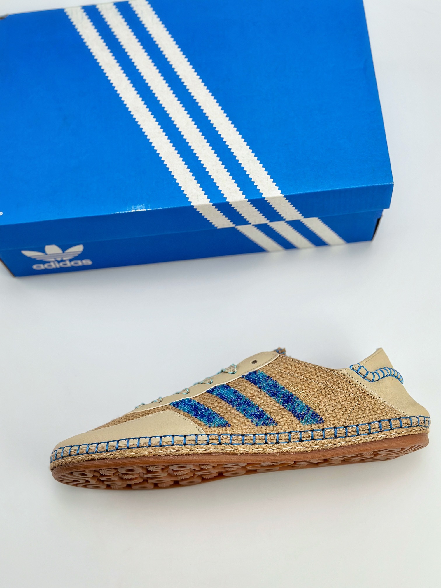 adidas Originals Gazelle x CLOT 棕蓝 三叶草休闲防滑耐磨低帮板鞋 IH3641