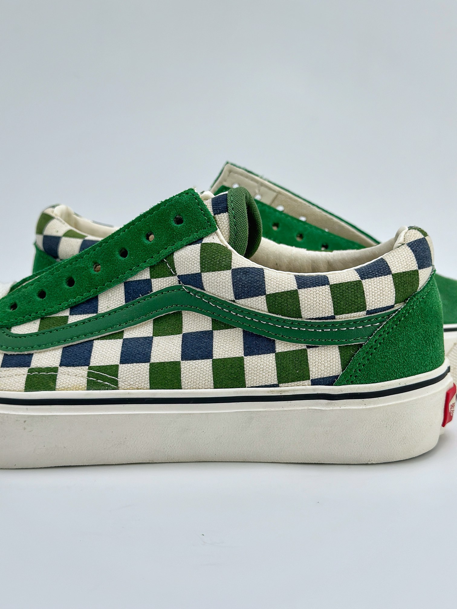 Vans Old Skool 新版安纳海姆棋盘格黑白/蓝绿棋盘格低帮复古帆布鞋滑板鞋