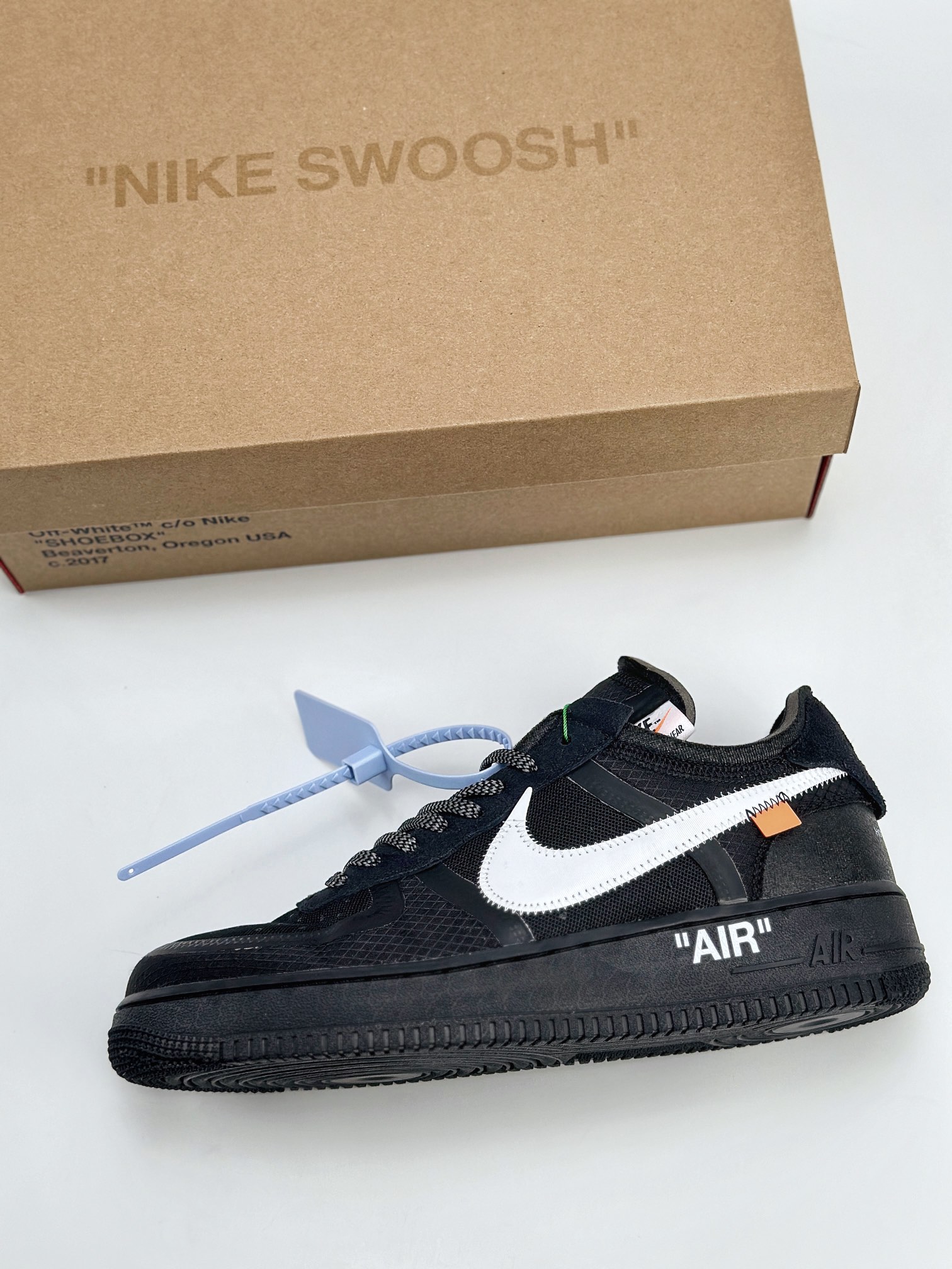 Nike Air Force 1 Low 07 x OFF-WHITE Black White 2.0 黑白拼接 AO4606-001