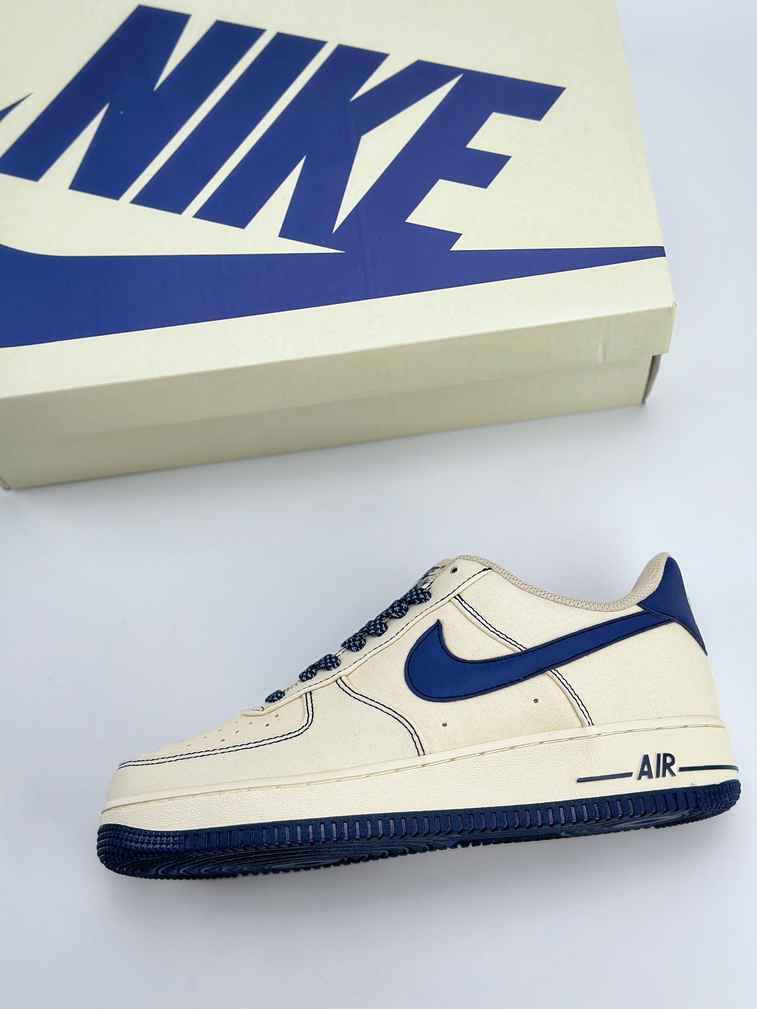 Nike Air Force 1 Low 07 米白深蓝帆布满天星 TQ1456-299