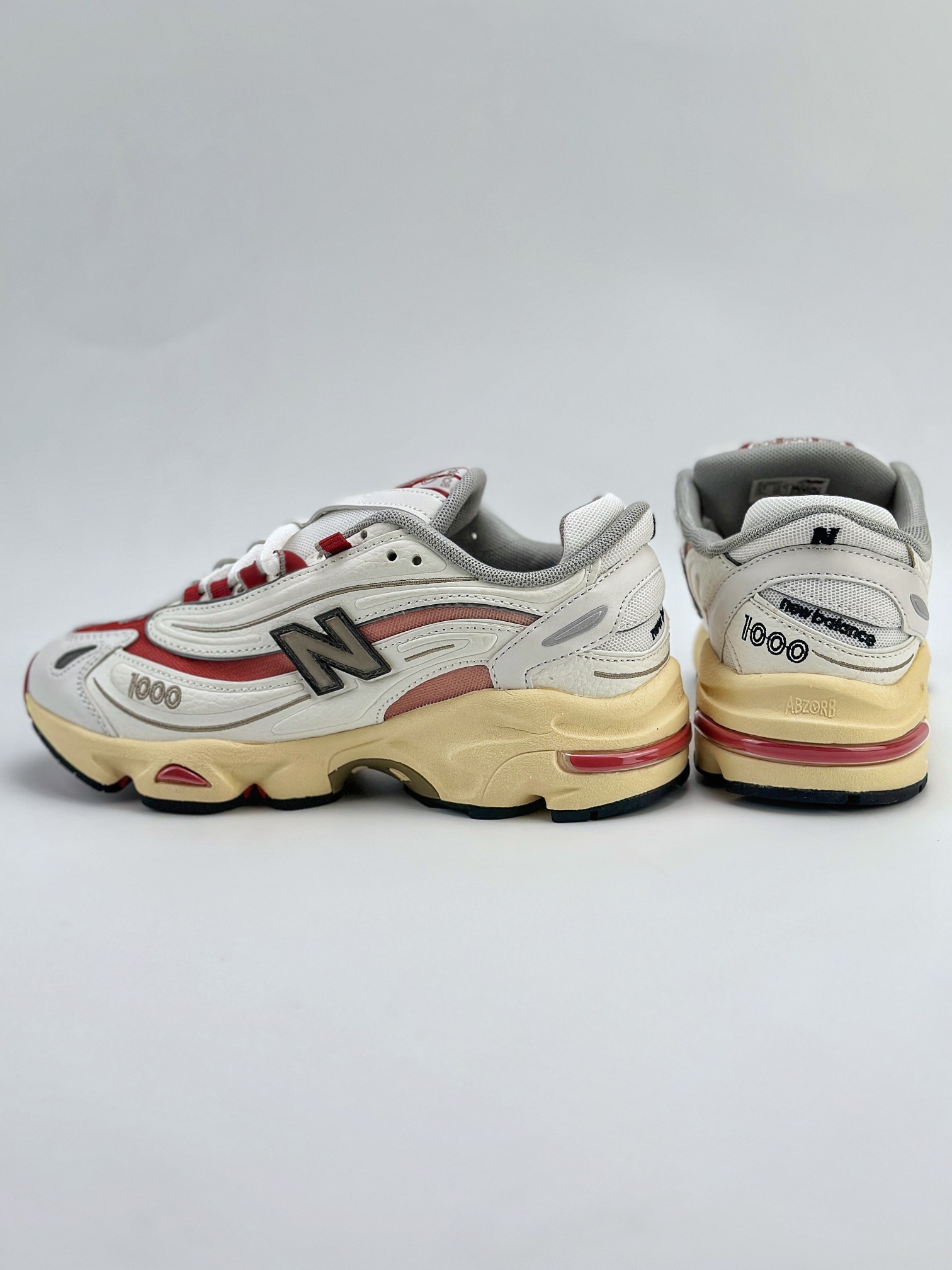 New Balance M1000 x Aimé Leon Dore 白红 M1000系列复古休闲运动慢跑鞋 M1000CB