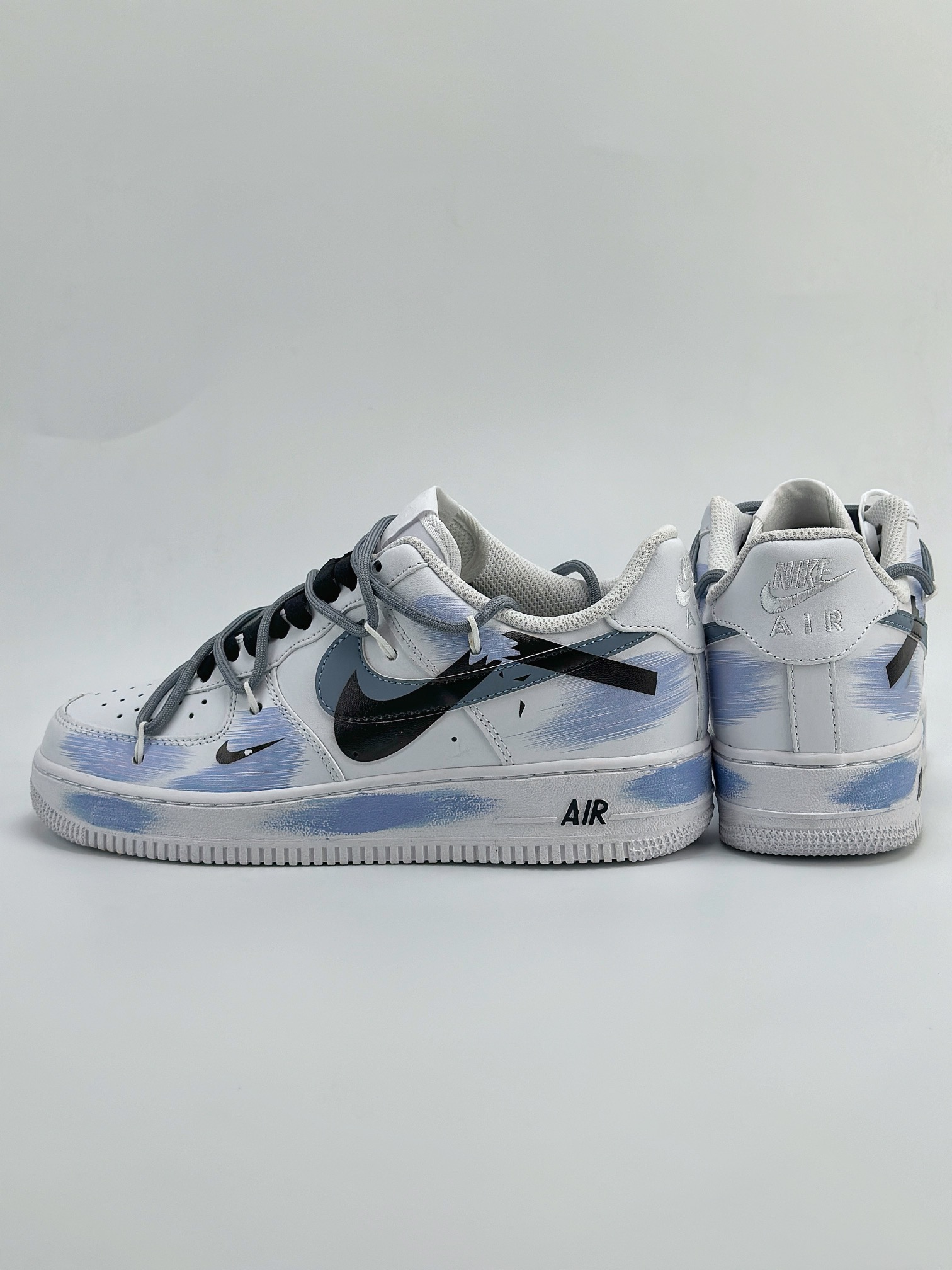 Nike Air Force 1 Low 07 手绘涂鸦 断裂三钩 灰白紫 ZH0316-029