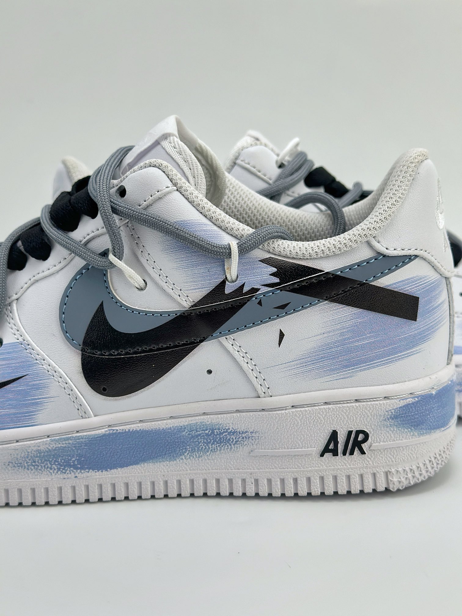 Nike Air Force 1 Low 07 手绘涂鸦 断裂三钩 灰白紫 ZH0316-029