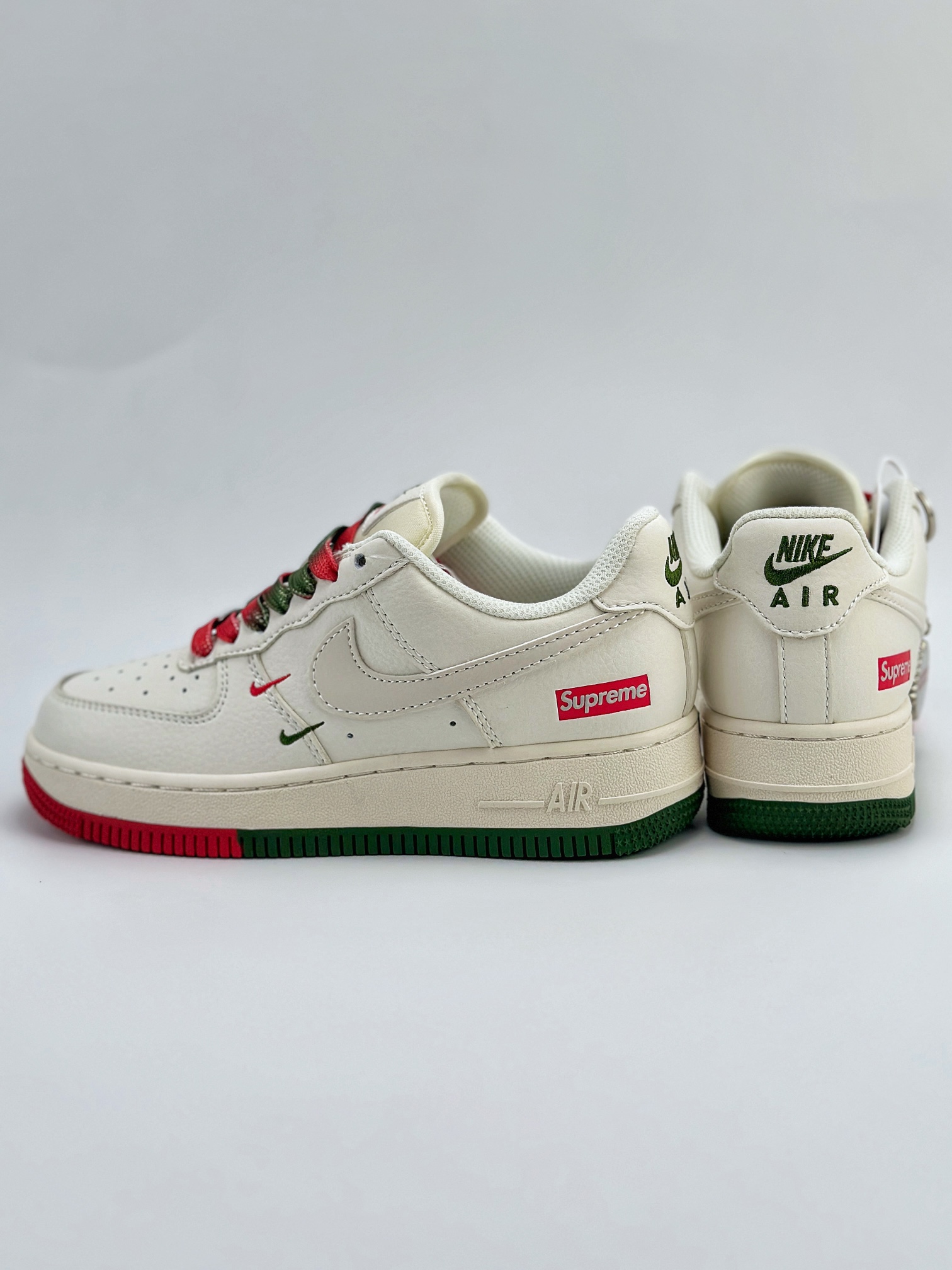 Nike Air Force 1 Low 07 x Supreme 米白红绿 XZ6188-009