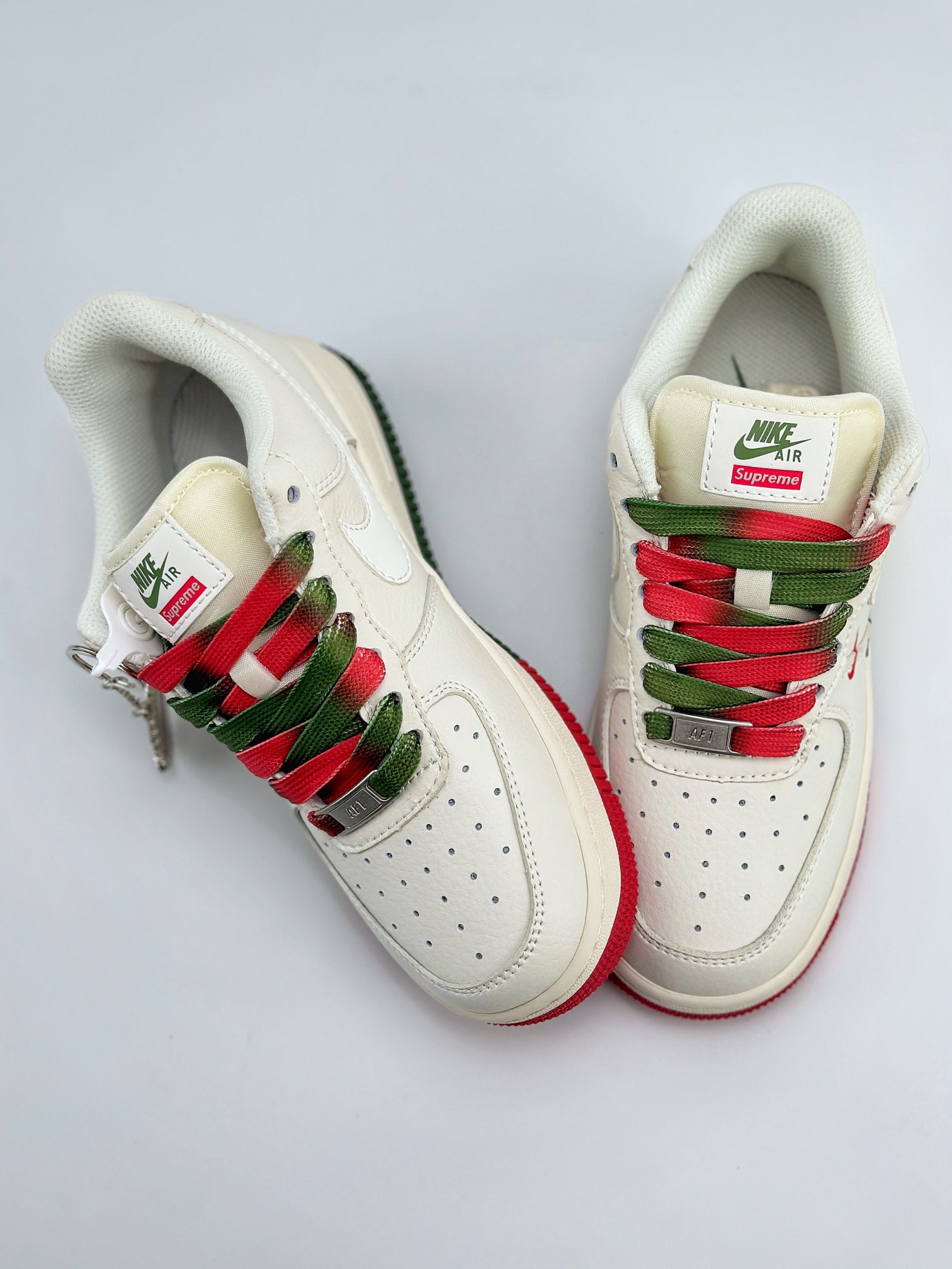 Nike Air Force 1 Low 07 x Supreme 米白红绿 XZ6188-009