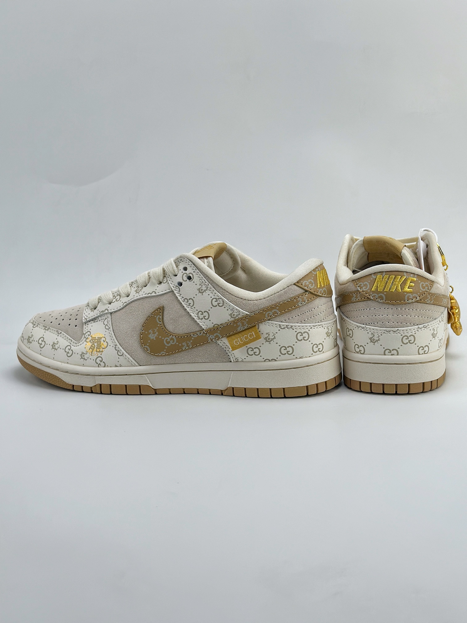 Nike SB Dunk Low x GUCCI 灰黄翻毛 FC1688-157