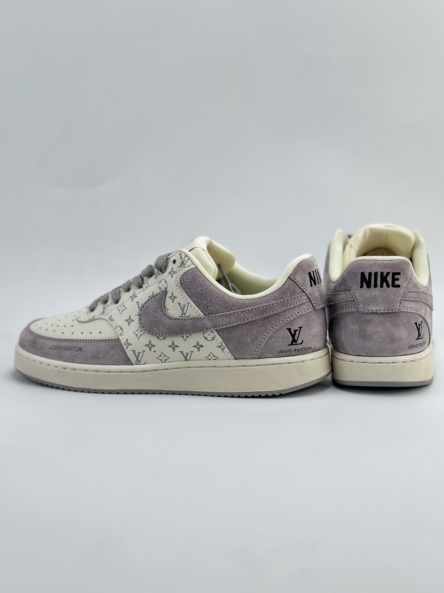 Nike Court Vision Low x Louis Vuitton 米浅紫 休闲运动板鞋 FD5188-888